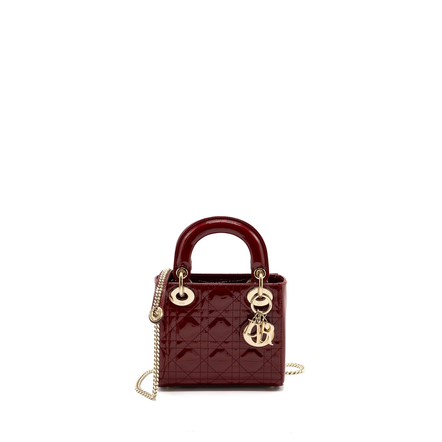 Dior Mini Lady Dior Patent Red