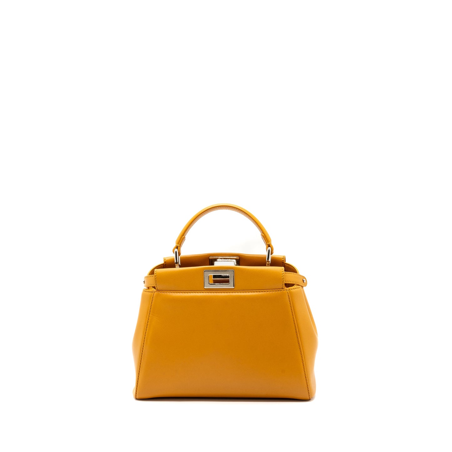 Fendi Mini Peekaboo Lambskin Bright Yellow
