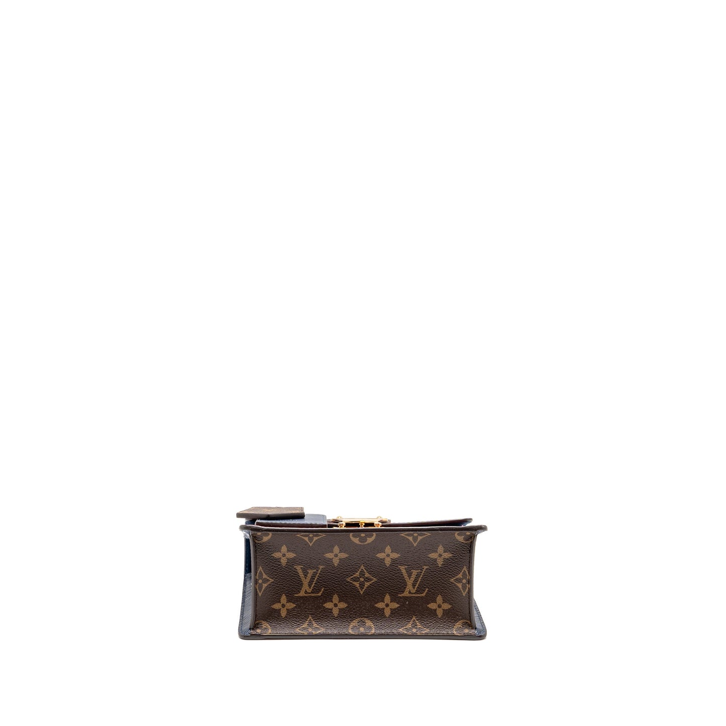 Louis Vuitton Spring Street Purse Patent//Monogram Canvas Red/Dark Blue/Brown