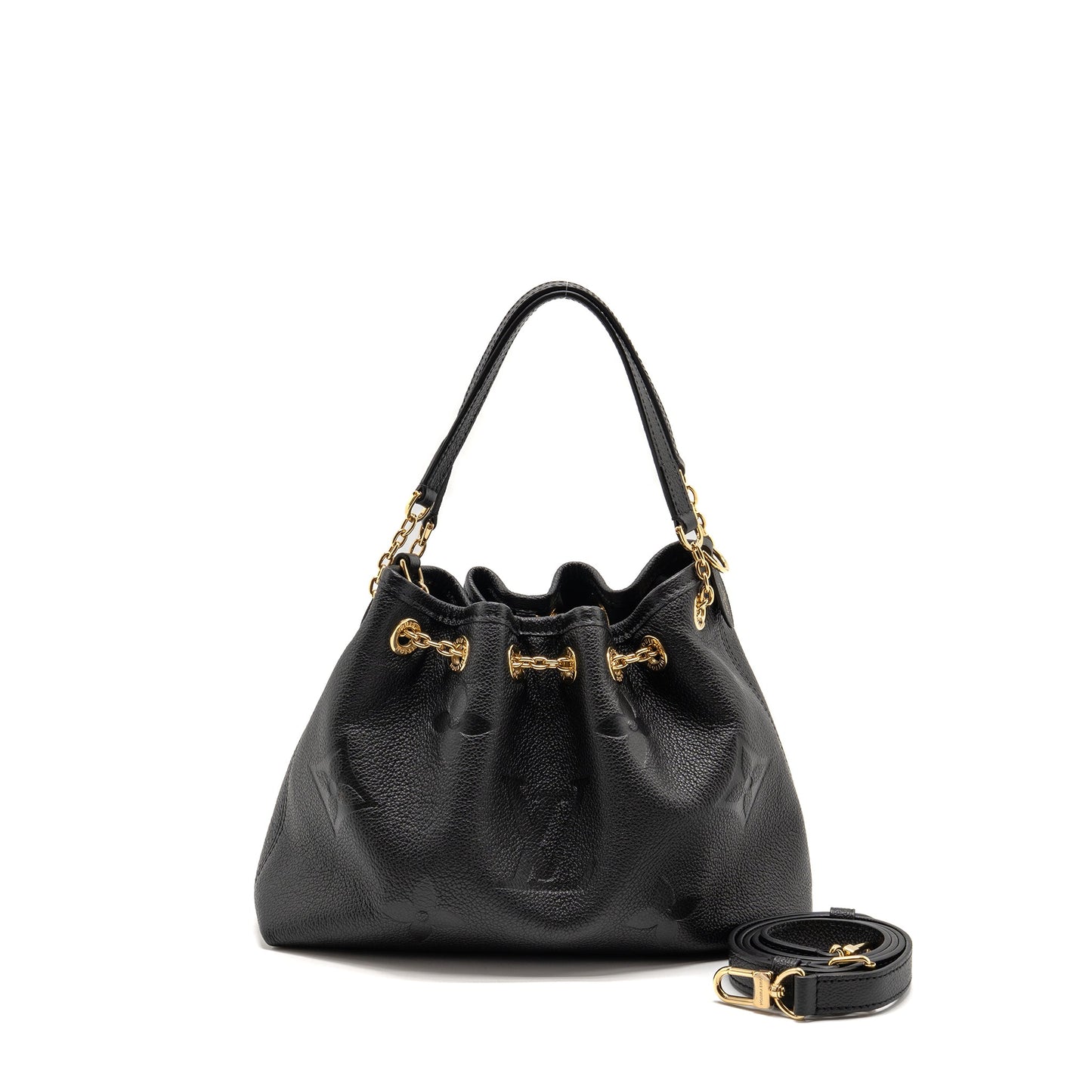 Louis Vuitton Bundle Purse Monogram Empreinte Leather Black