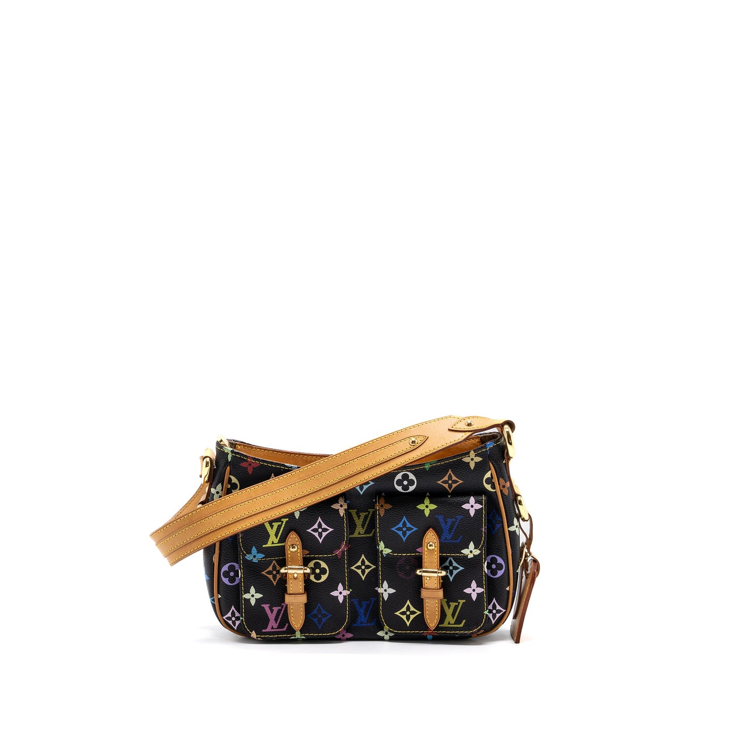 Louis Vuitton Vintage Lodge Purse Multicolour Monogram Canvas Black