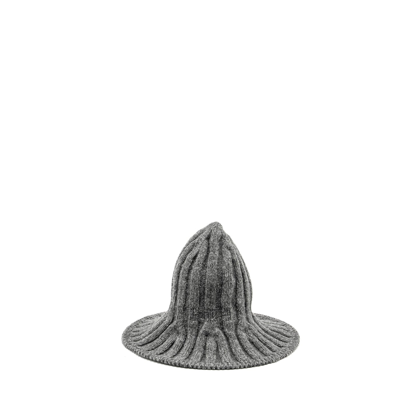 LETTER logo Wire-Brimmed Beanie Wool Grey