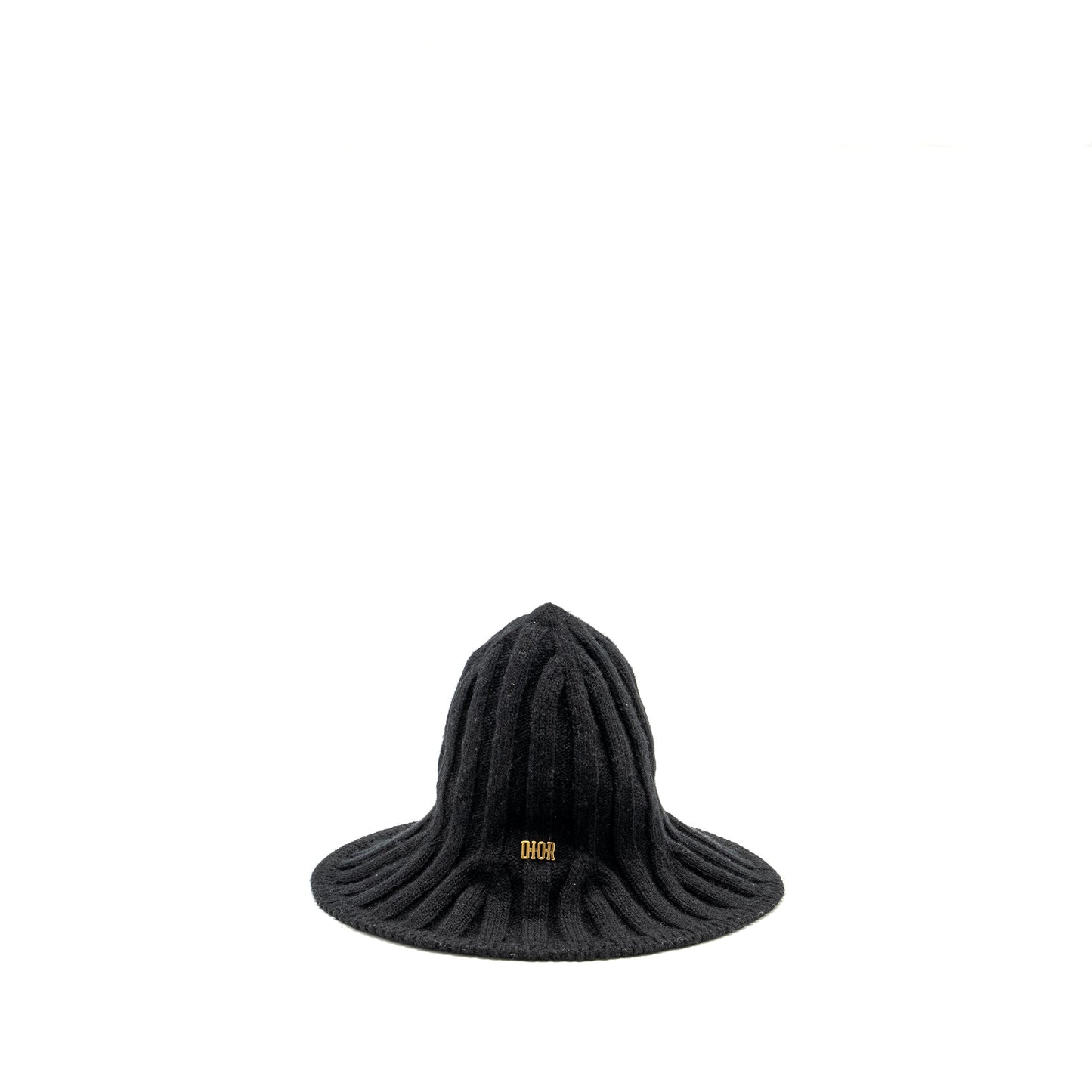 Dior Letter Logo Wire-Brimmed Beanie Wool Black