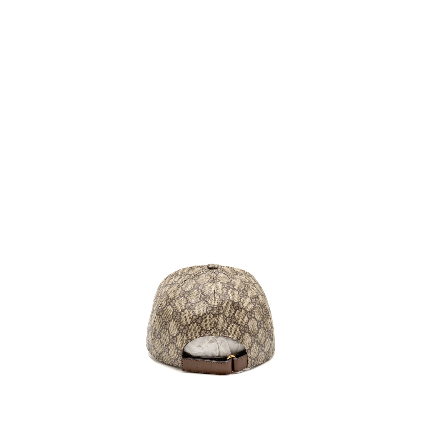 Gucci Size M Boutique Baseball Hat Monogram Canvas Beige/Red