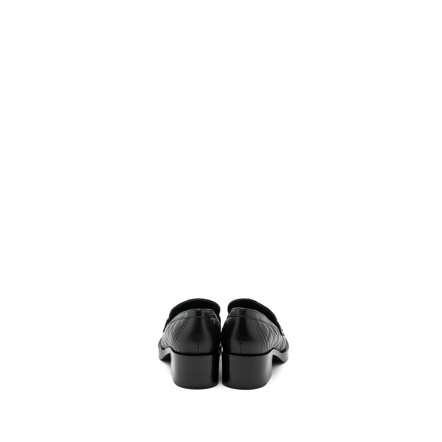 Chanel size 37 heart rock loafers leather black LGHW