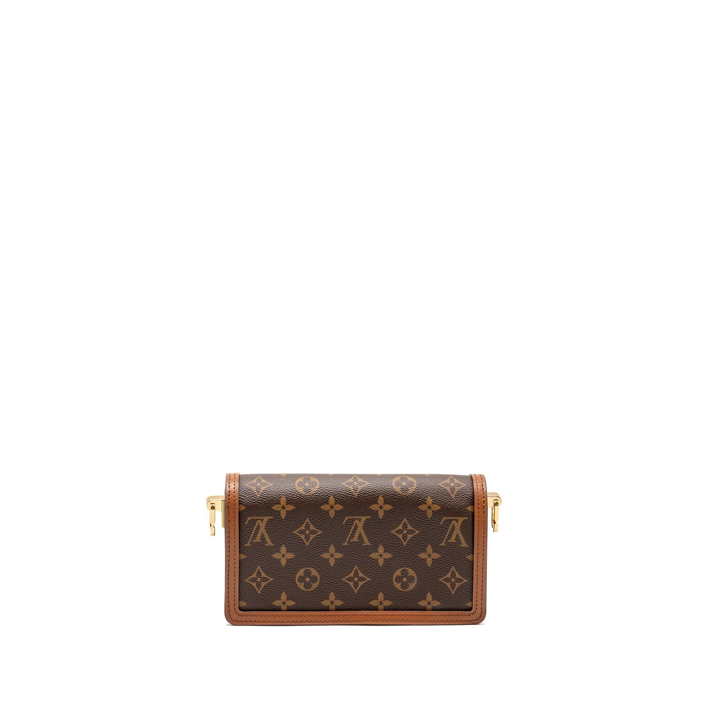 Louis Vuitton Dauphine East-West Chain Mini Purse Monogram Reverse Canvas