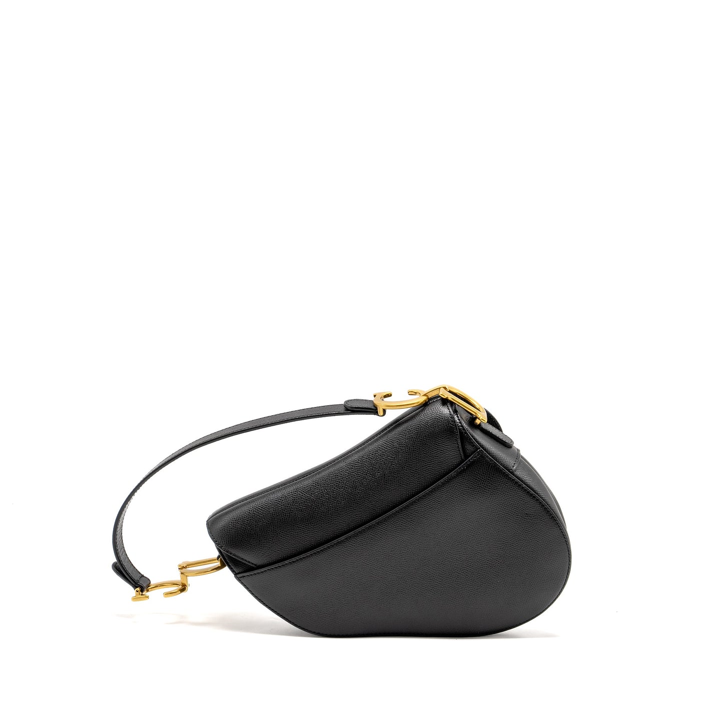 Dior Medium Saddle Purse Calfskin BLACK