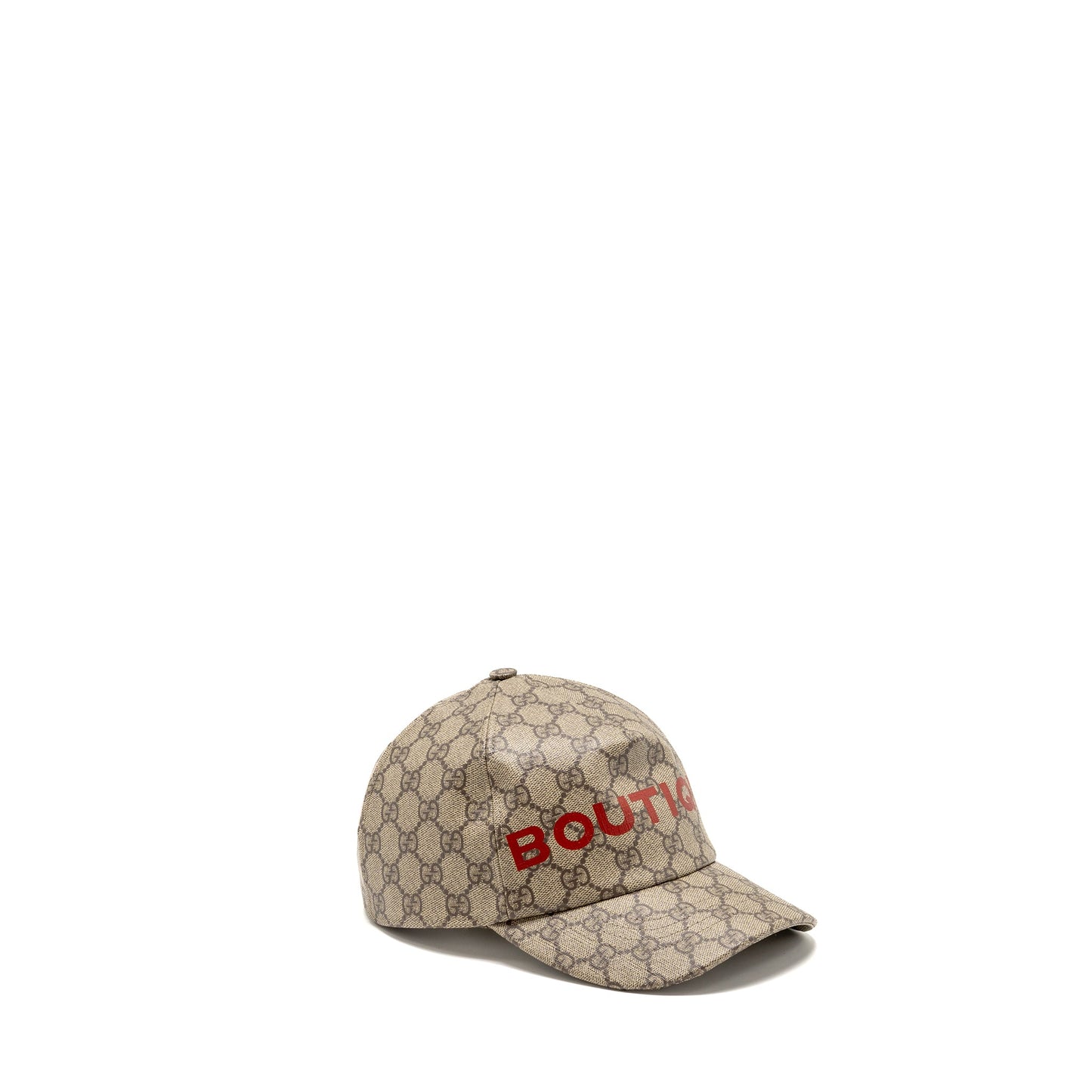 Gucci Size M Boutique Baseball Hat Monogram Canvas Beige/Red