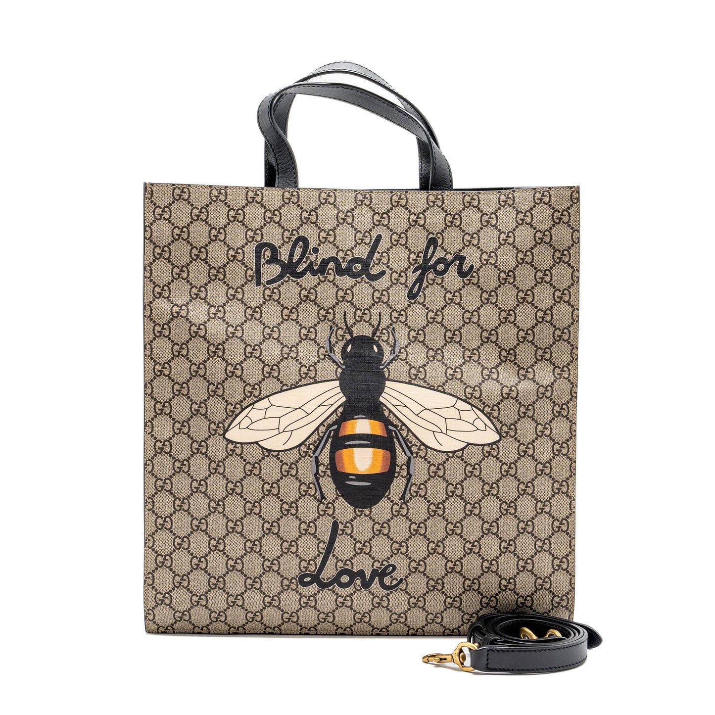 Gucci blind for love tote Purse supreme canvas black/ multicolour