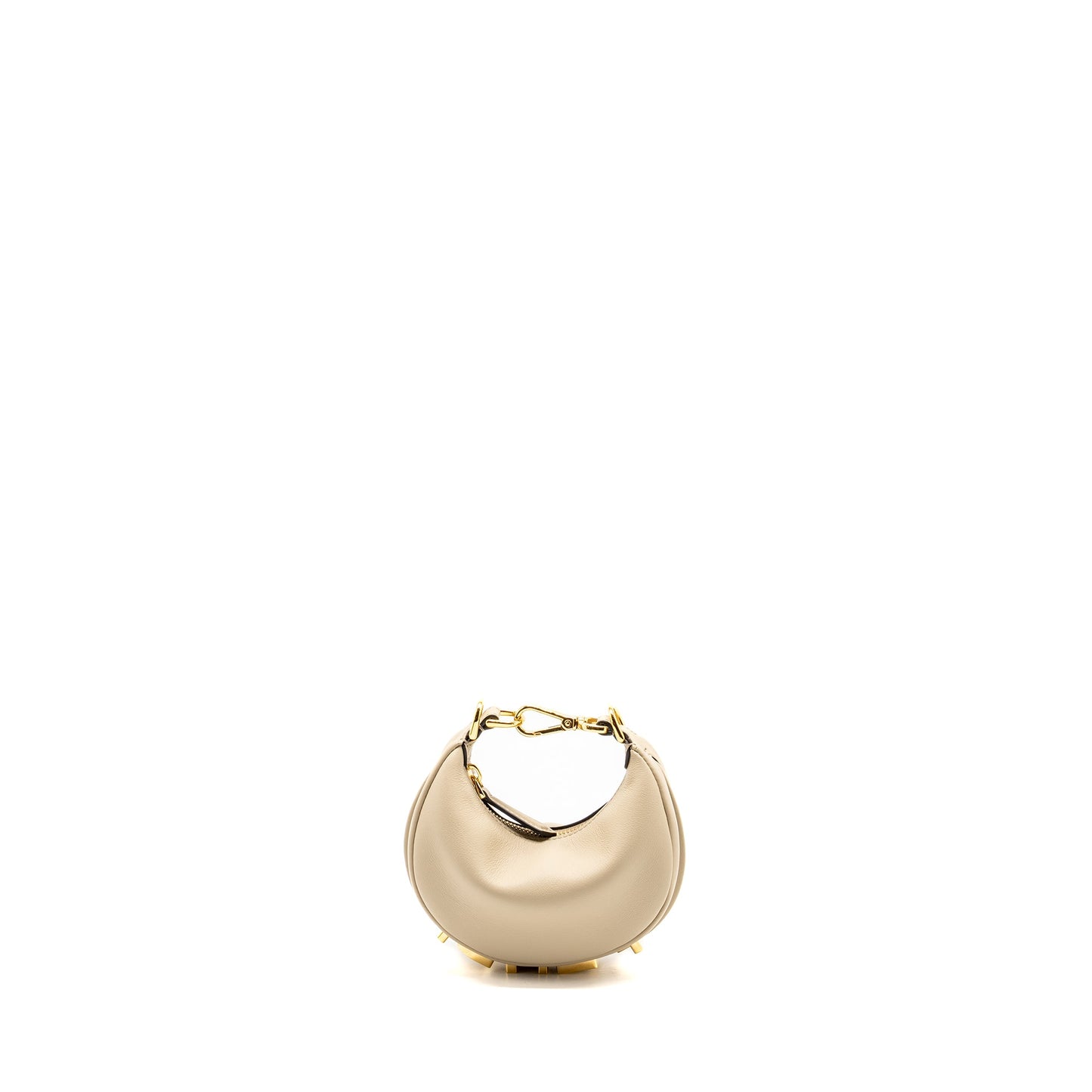 Fendi Nano Fendigraphy Leather Charm Calfskin Beige