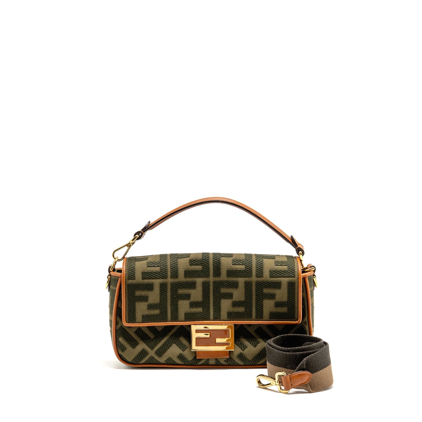 Fendi Baguette Mini Purse denim khaki green