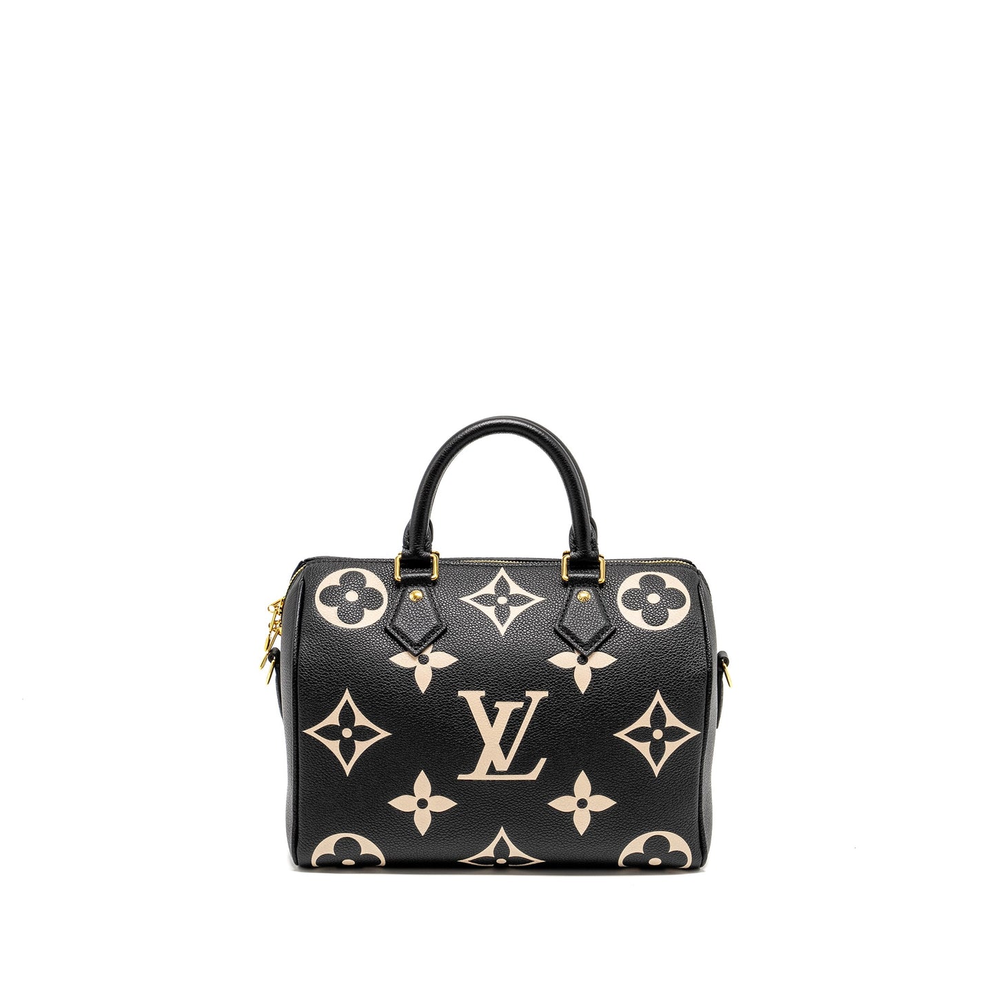 Louis Vuitton Speedy 25 Bandouliere Bicolor Monogram Empreinte Black