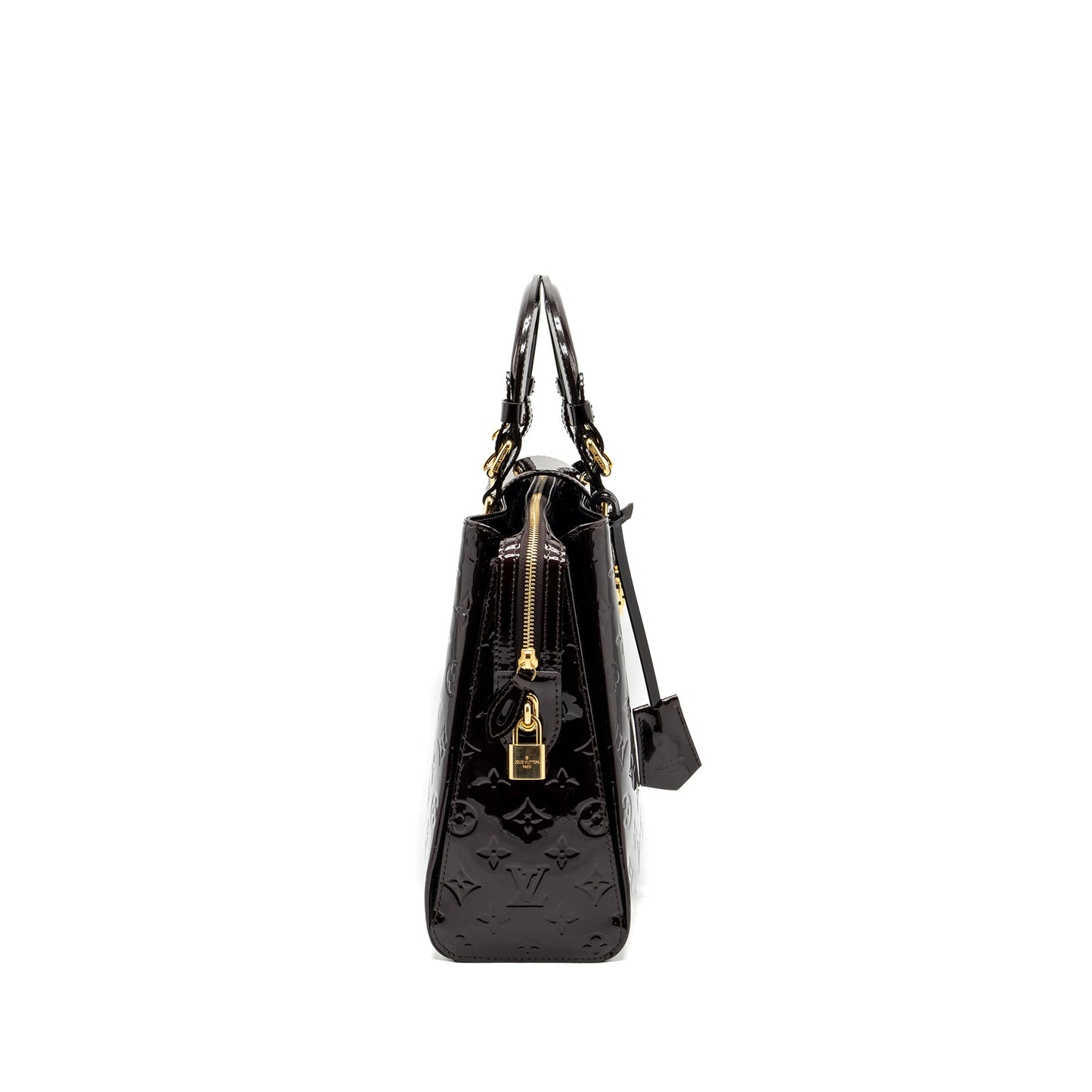 Louis Vuitton large zip tote Purse patent leather amatante