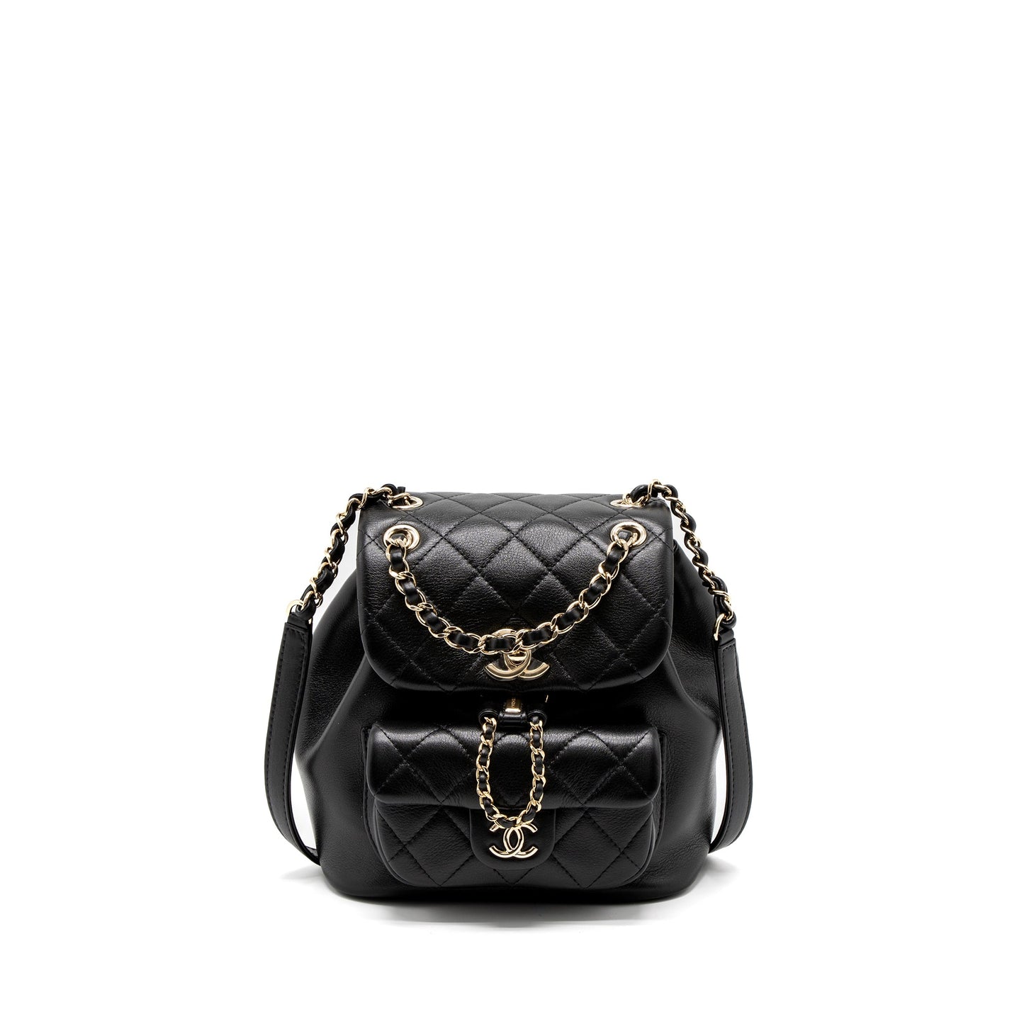 Chanel 23C Duma Mini Backpack Calfskin Black LGHW (Microchip)