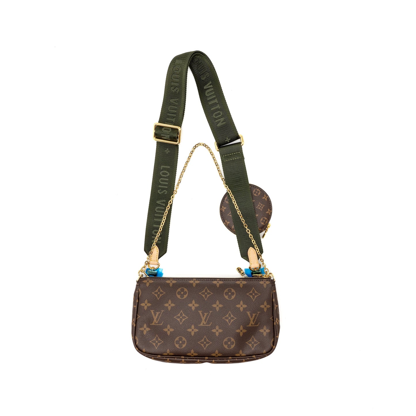 Louis Vuitton Multi Pochette monogram canvas khaki strap