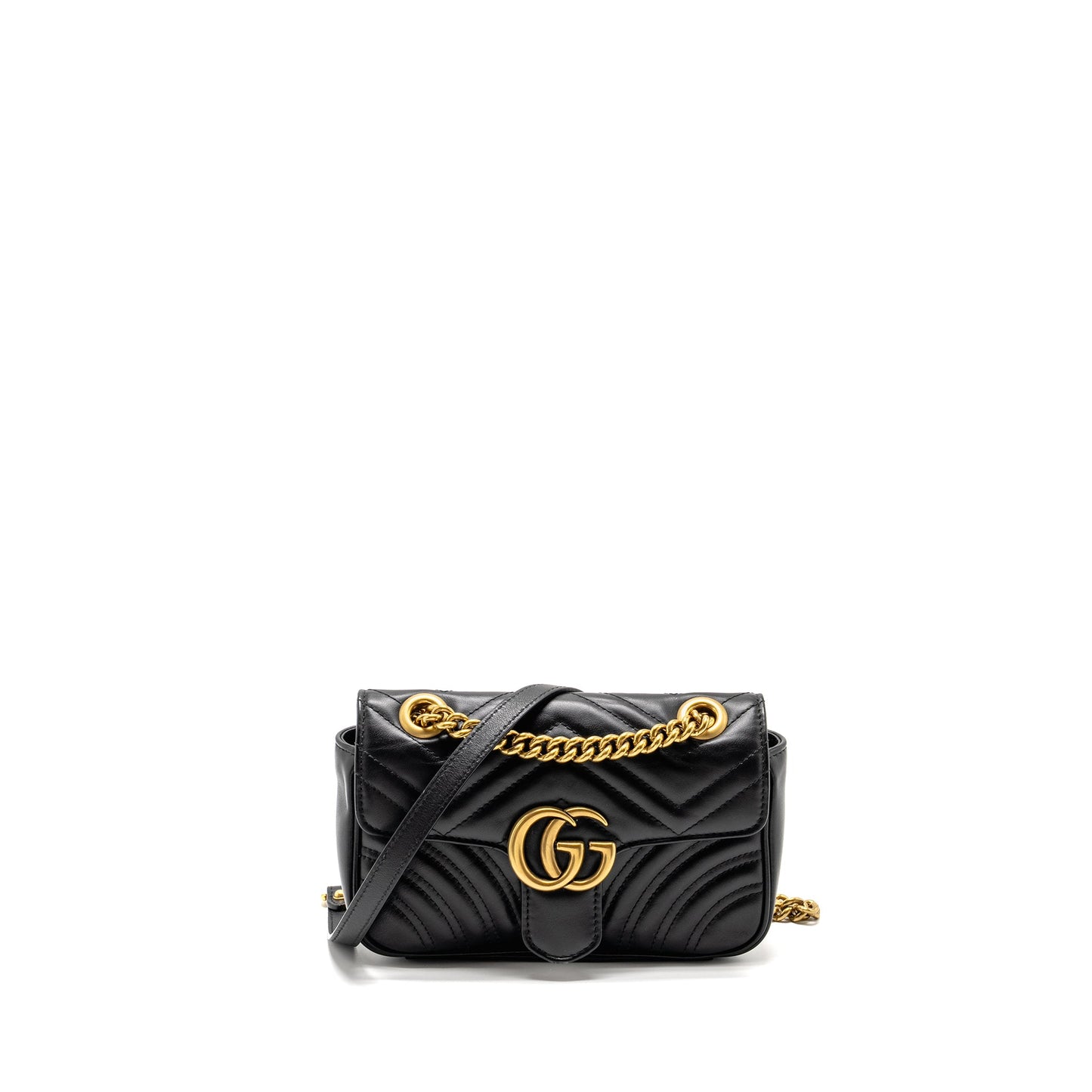 Gucci Mini Marmont Mini Purse Calfskin Black