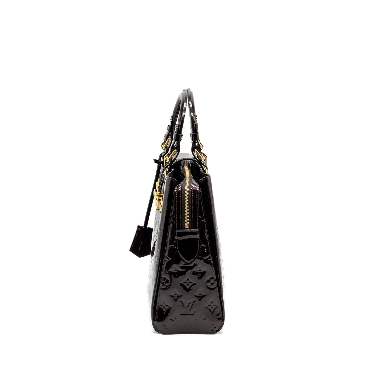 Louis Vuitton large zip tote Purse patent leather amatante