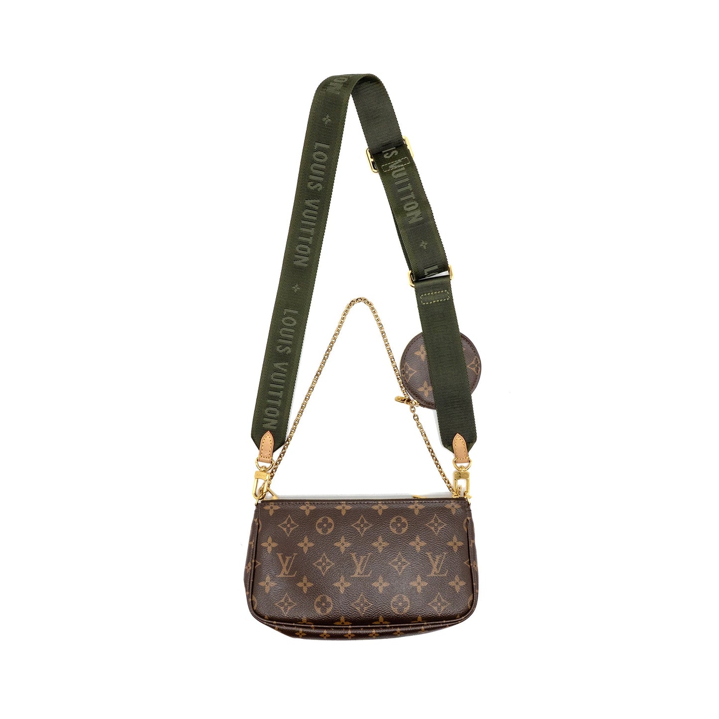 Louis Vuitton Multi Pochette accessoires Monogram Canvas Khaki