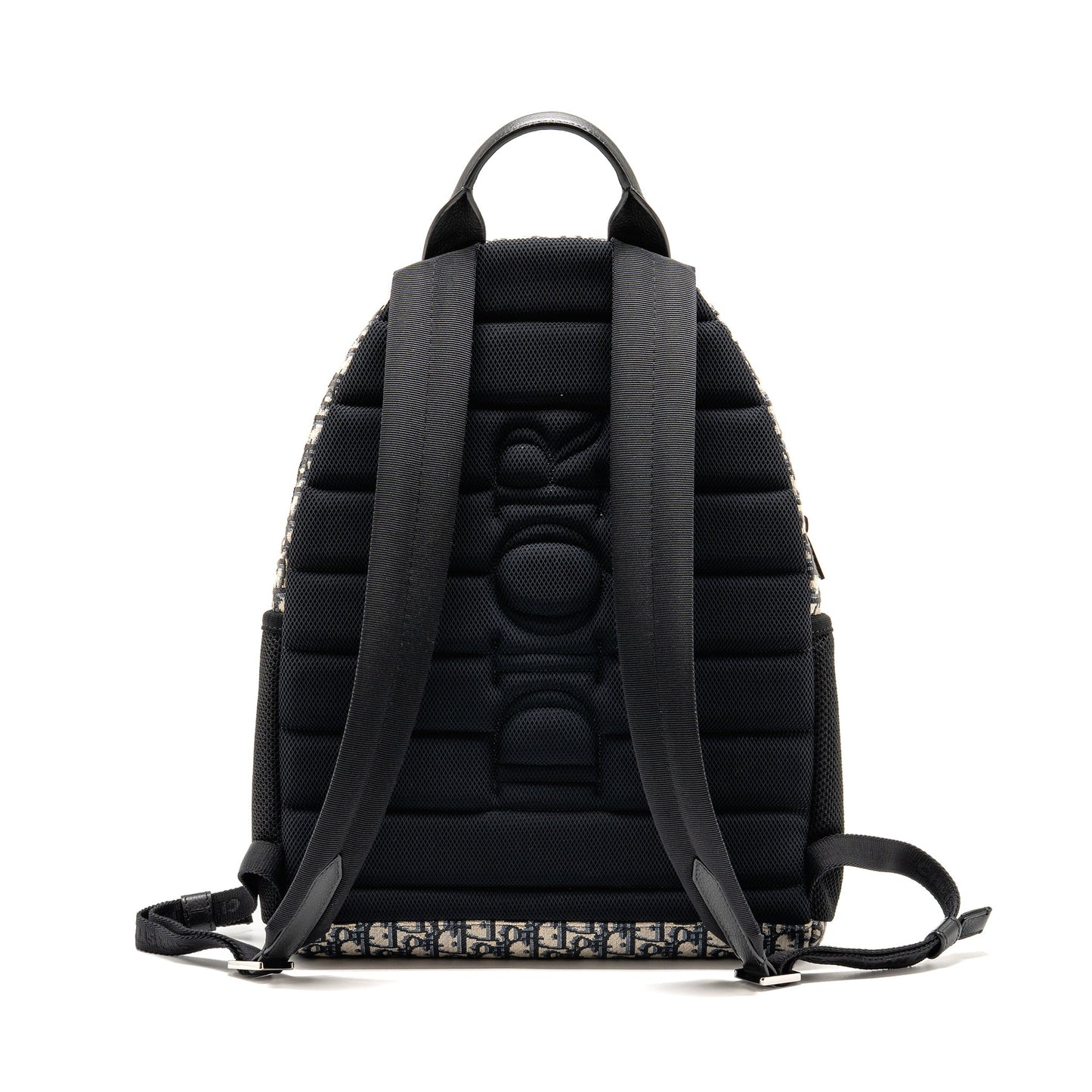 Dior menâs backpack dior oblique canvas / calfskin blue / black