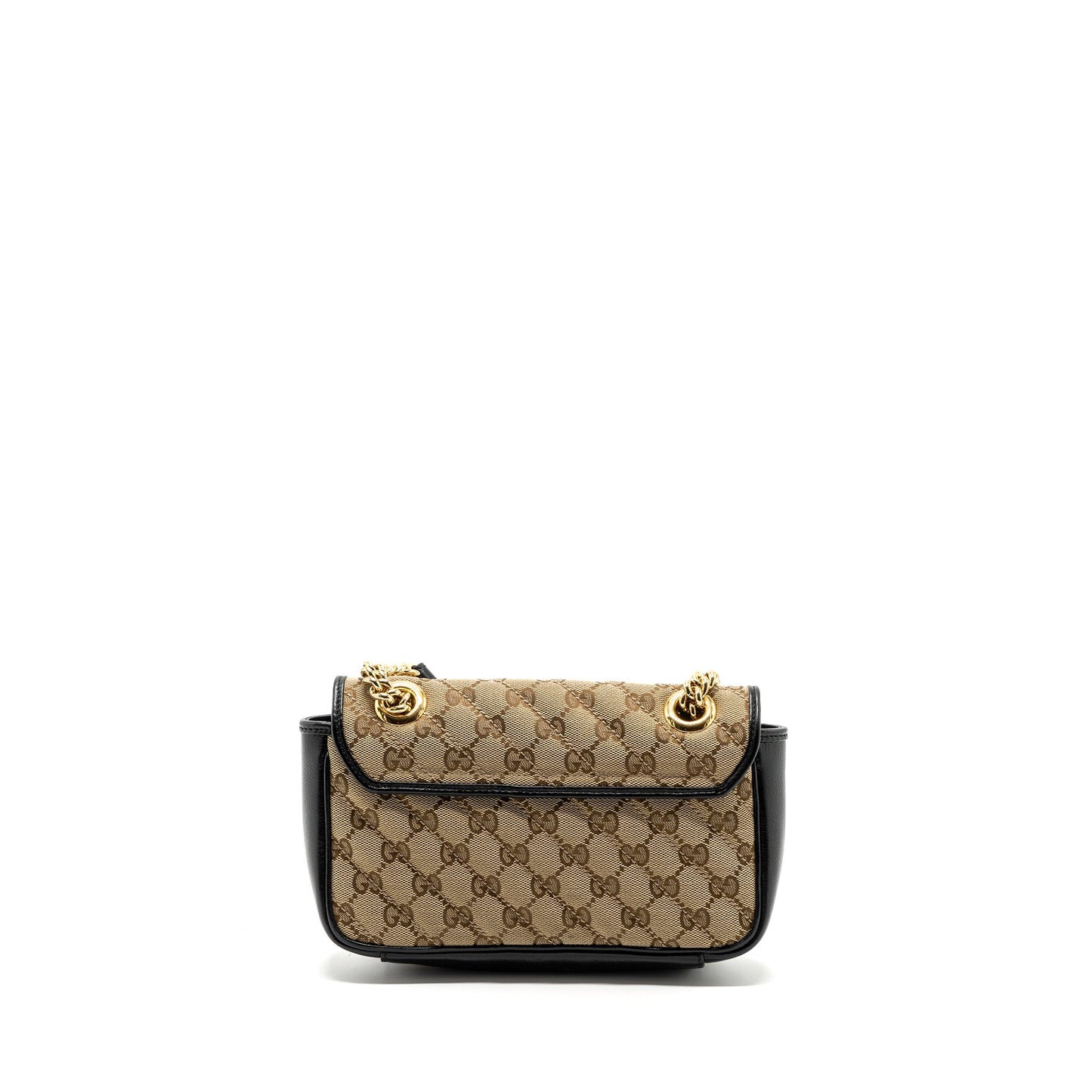 Gucci mini marmont Purse canvas / leather beige/ black