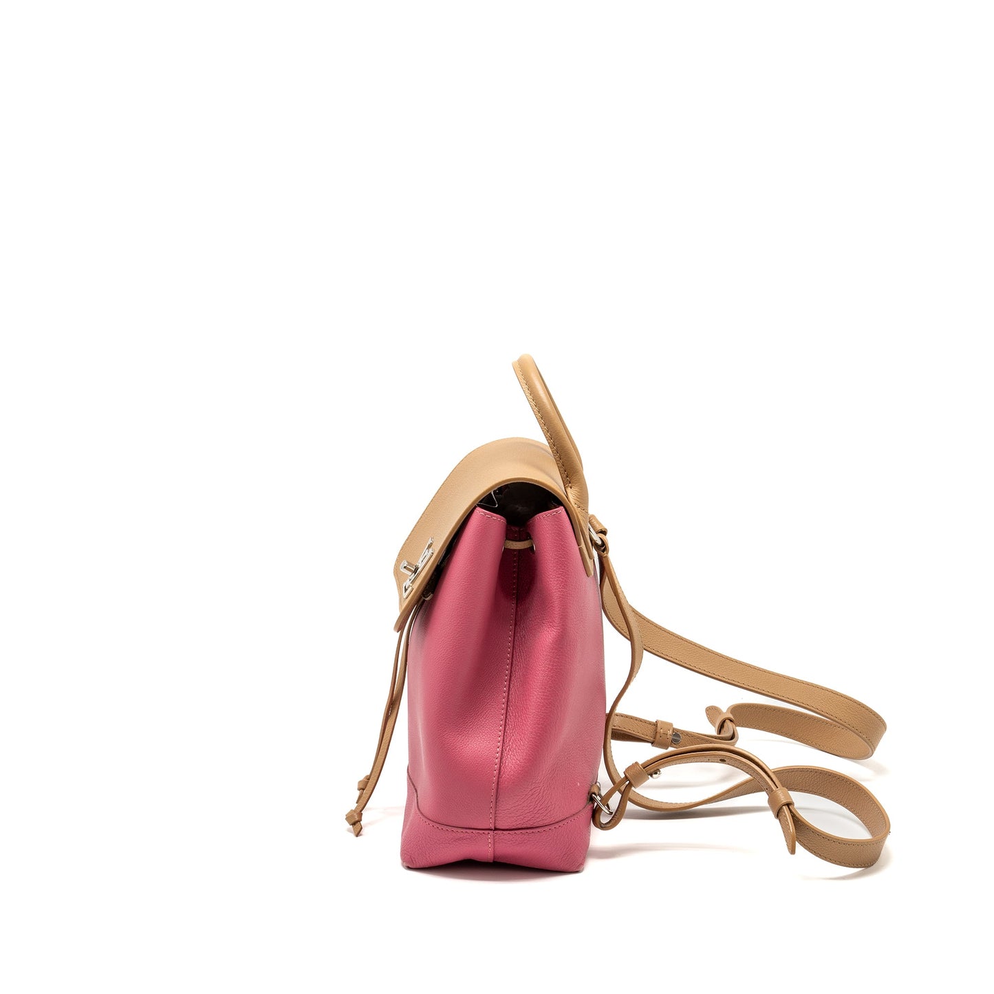 LOUIS VUITTON Lockme Backpack Calfskin Pink/Beige
