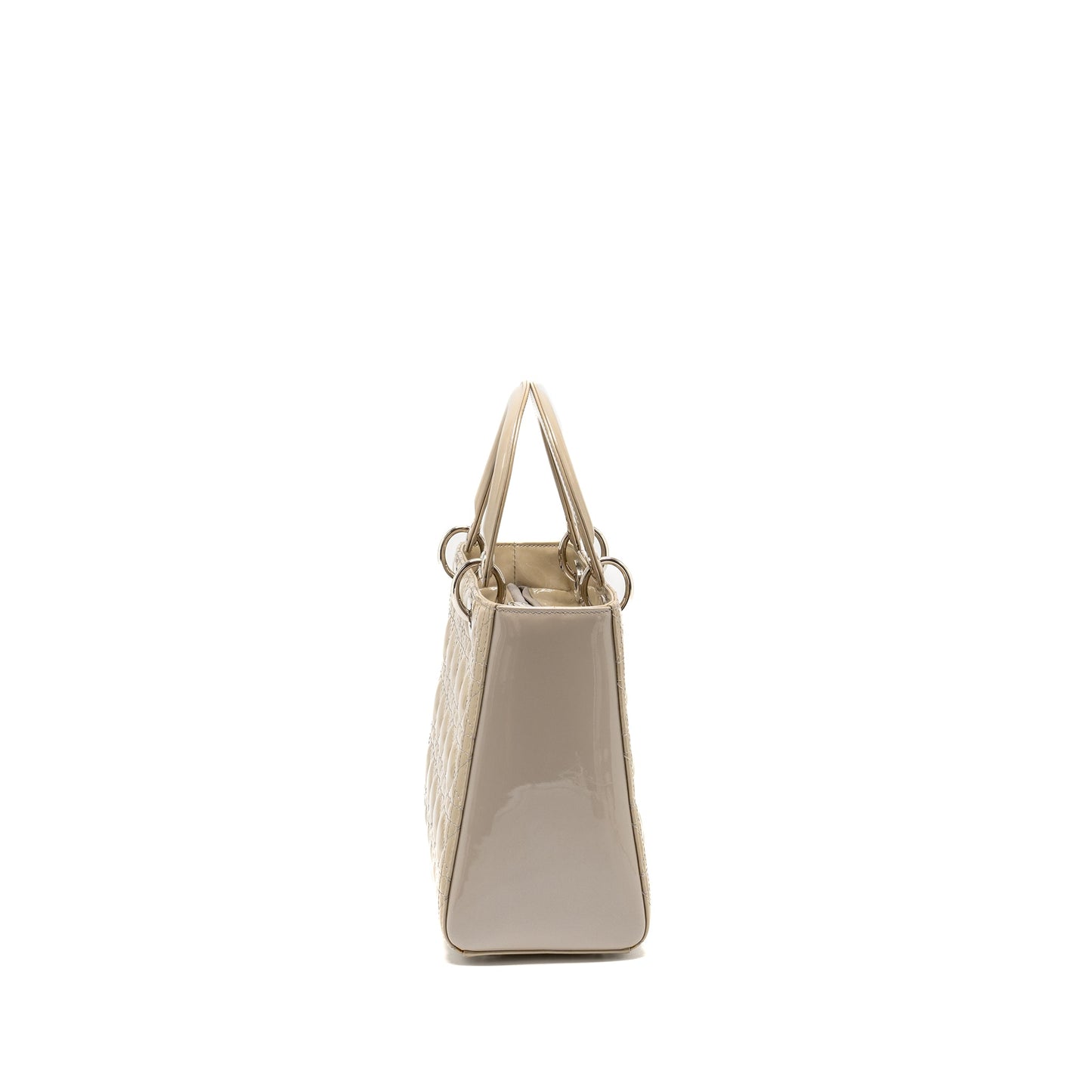 Dior Medium Lady Dior Patent Beige
