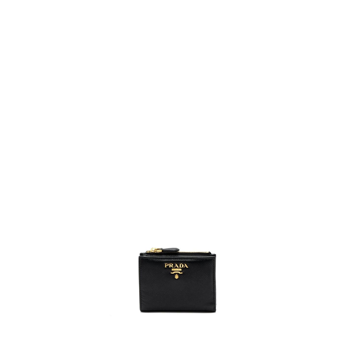 Prada Small Saffiano Leather Wallet Black