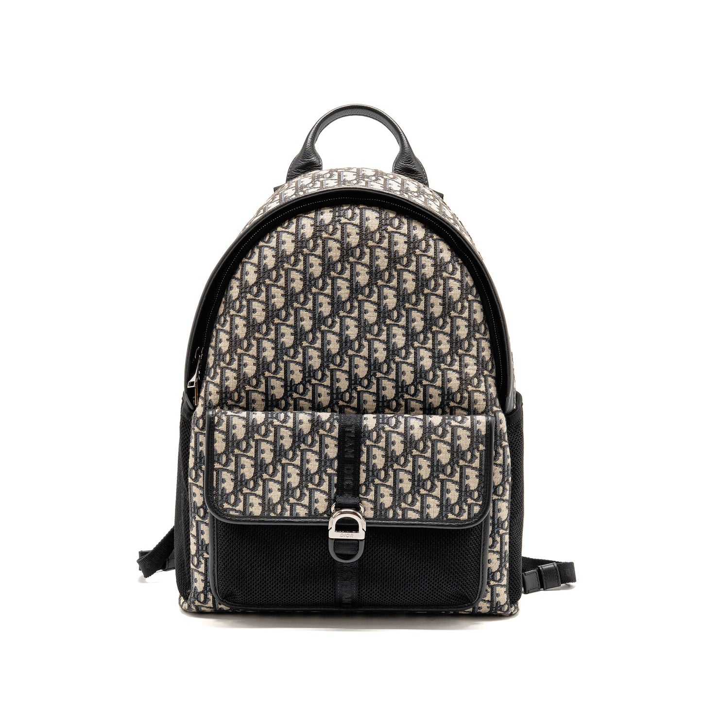 Dior menâs backpack dior oblique canvas / calfskin blue / black