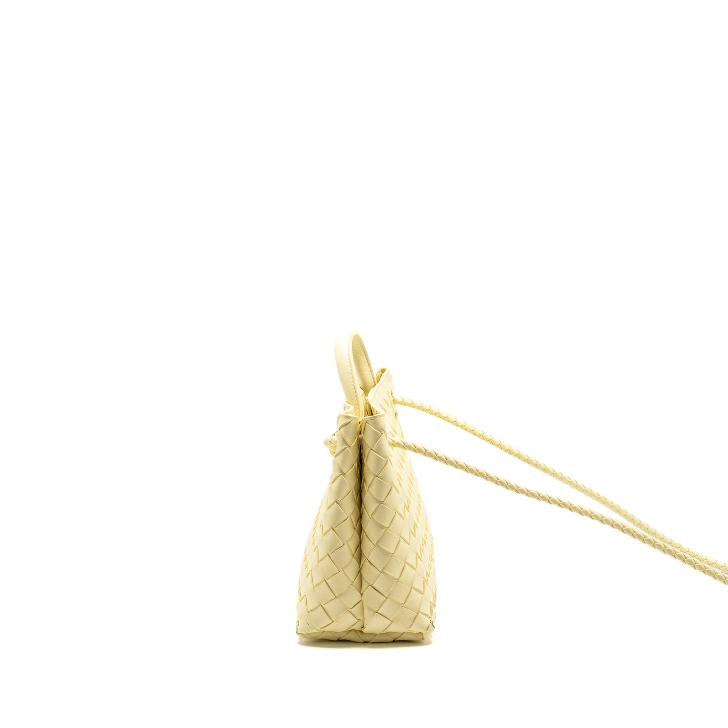 Bottega Veneta Small Andiamo Purse Lambskin Light Yellow