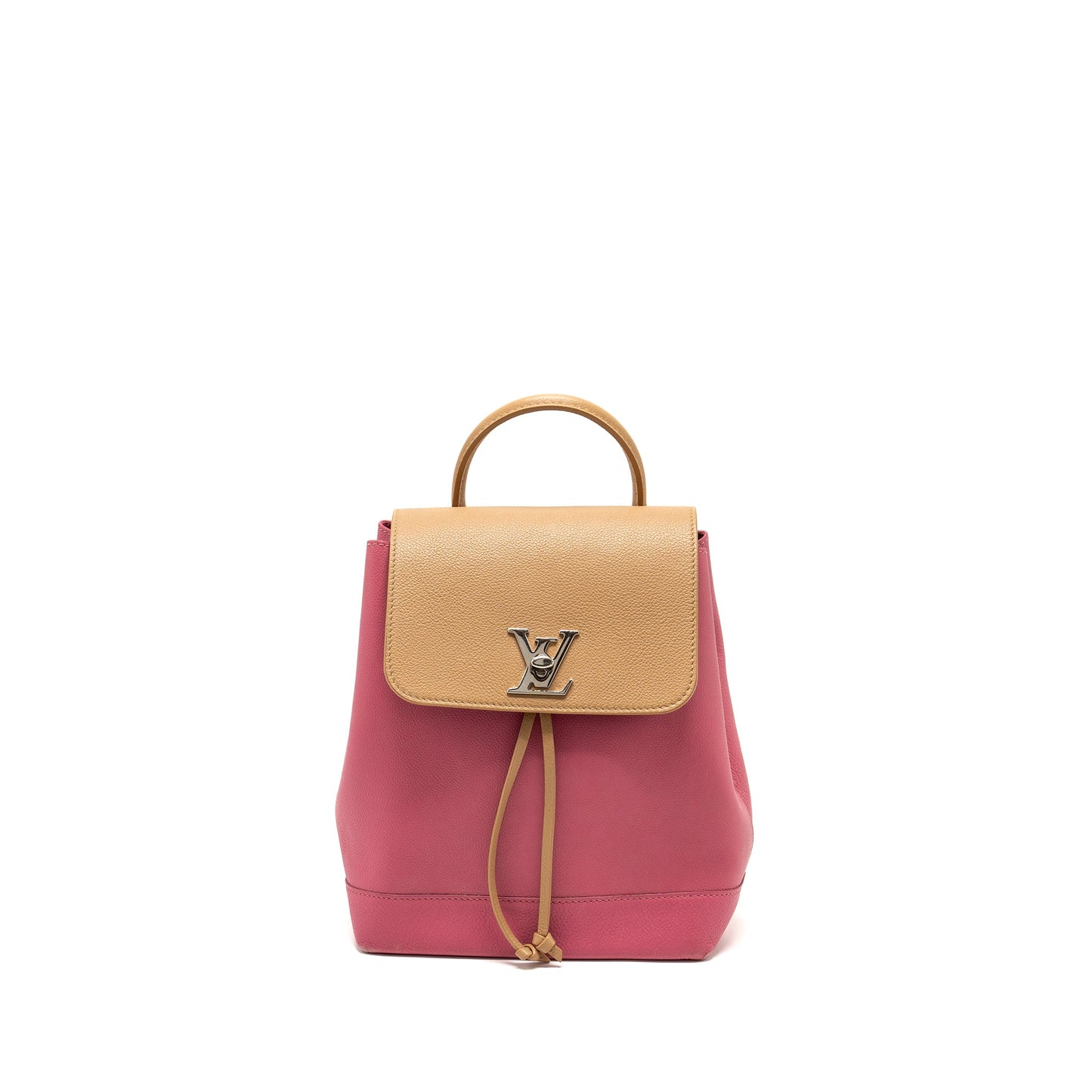 LOUIS VUITTON Lockme Backpack Calfskin Pink/Beige