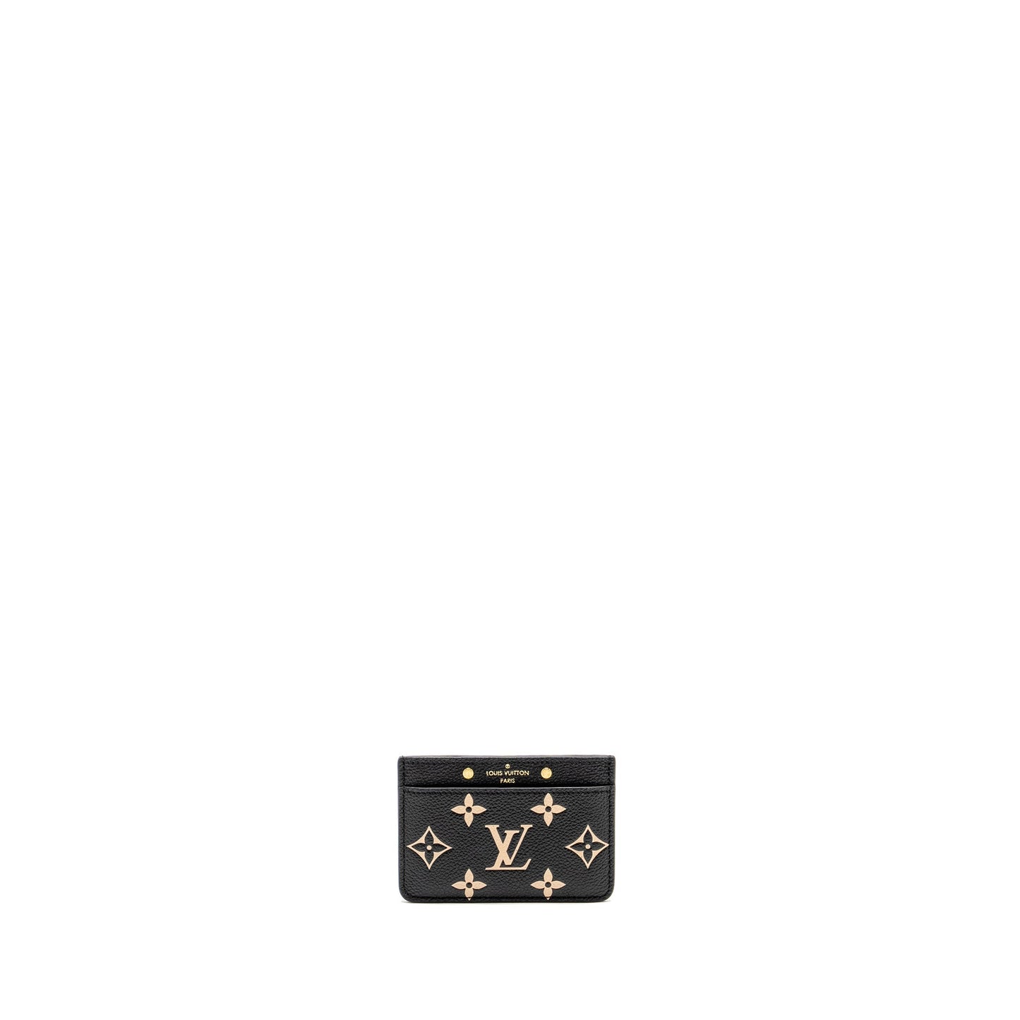 Louis Vuitton Card Holder Bicolour Monogram Empreinte Black /Beige