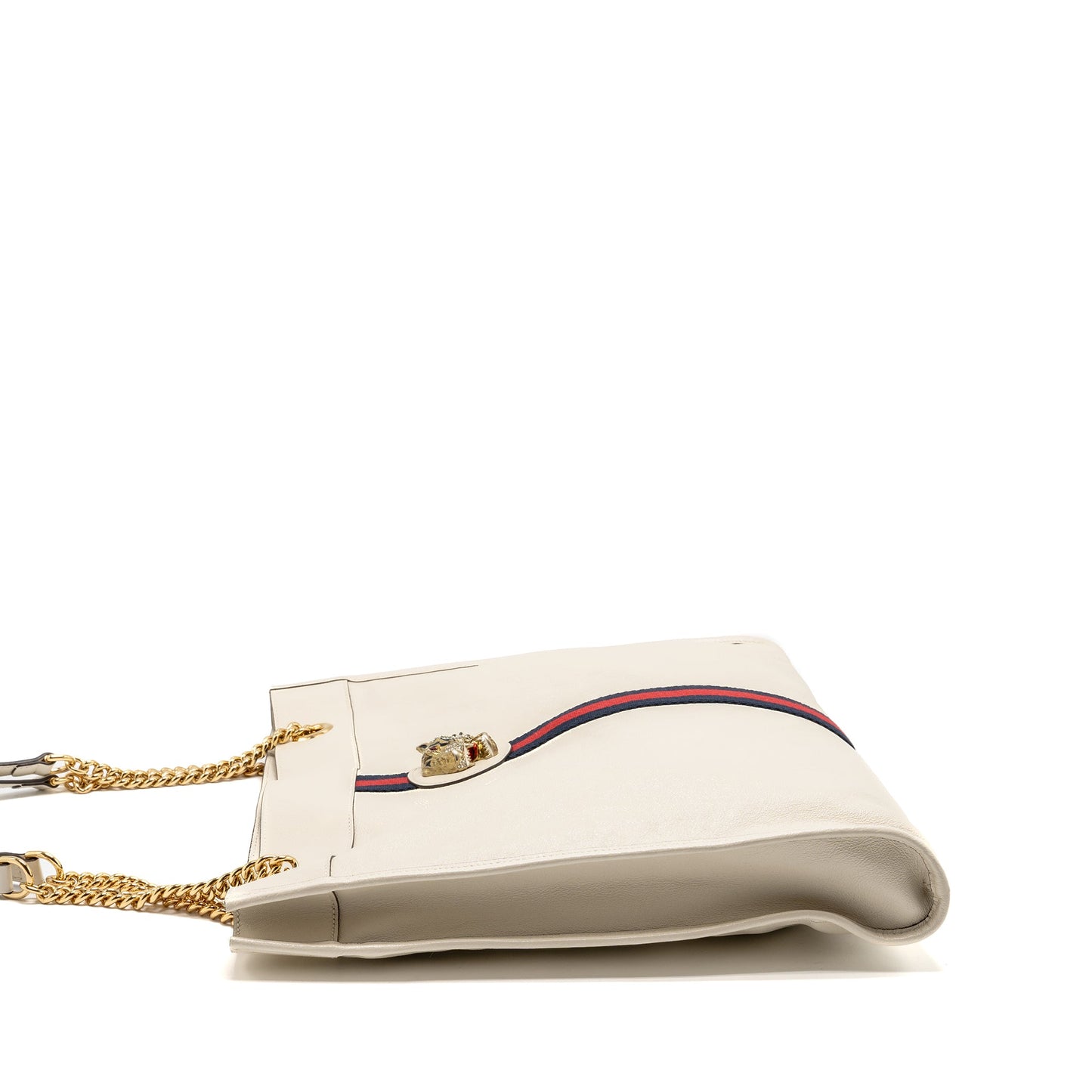 Gucci Rajah large chain tote Purse leather white