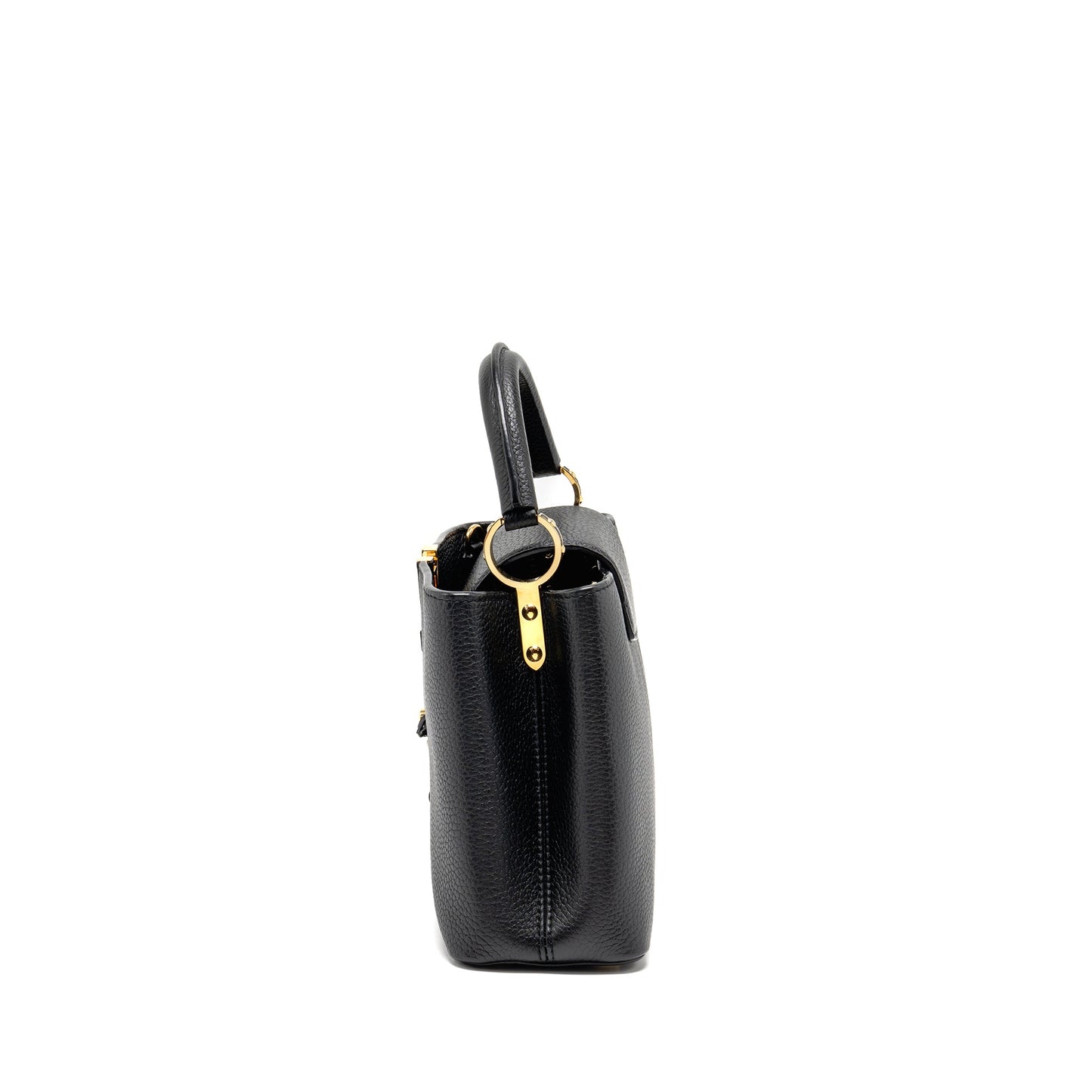 Louis Vuitton Capucines with Monogram Flower Embellishments Taurillon Black