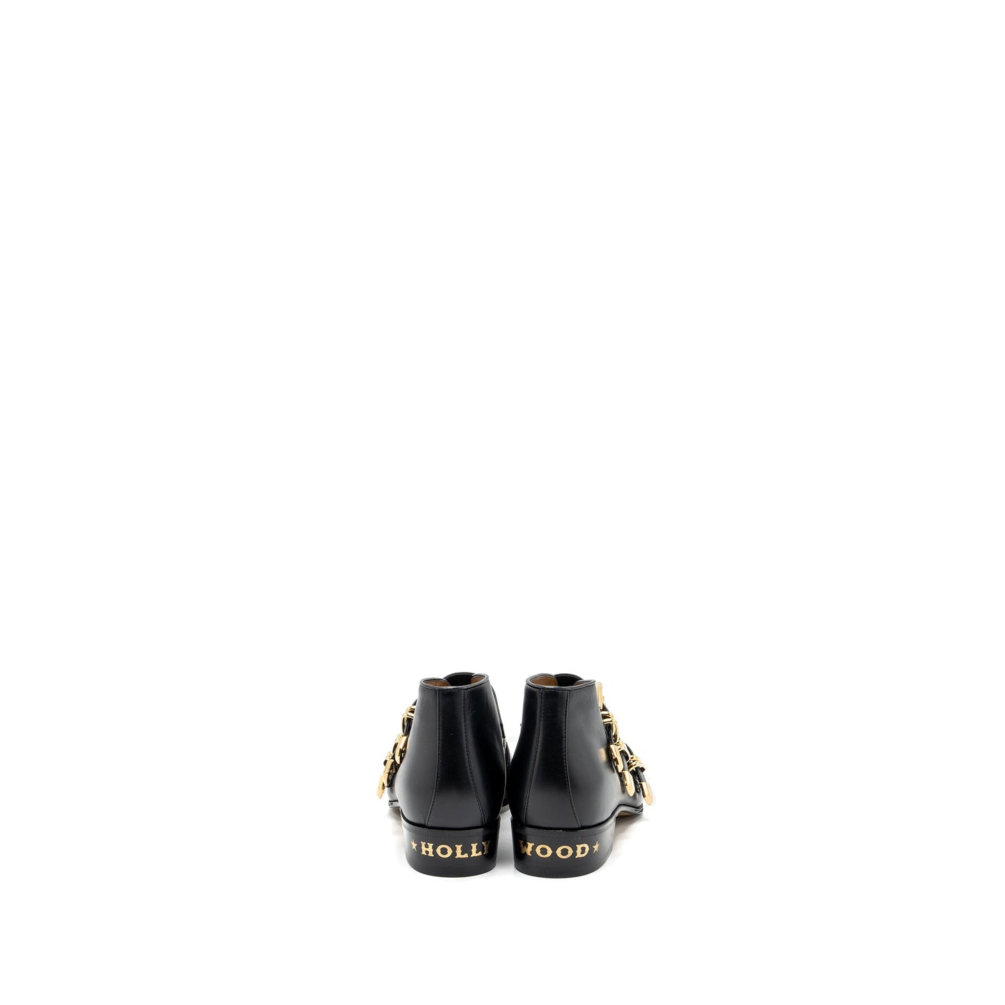 Gucci size 38 triple buckle ankle boots black