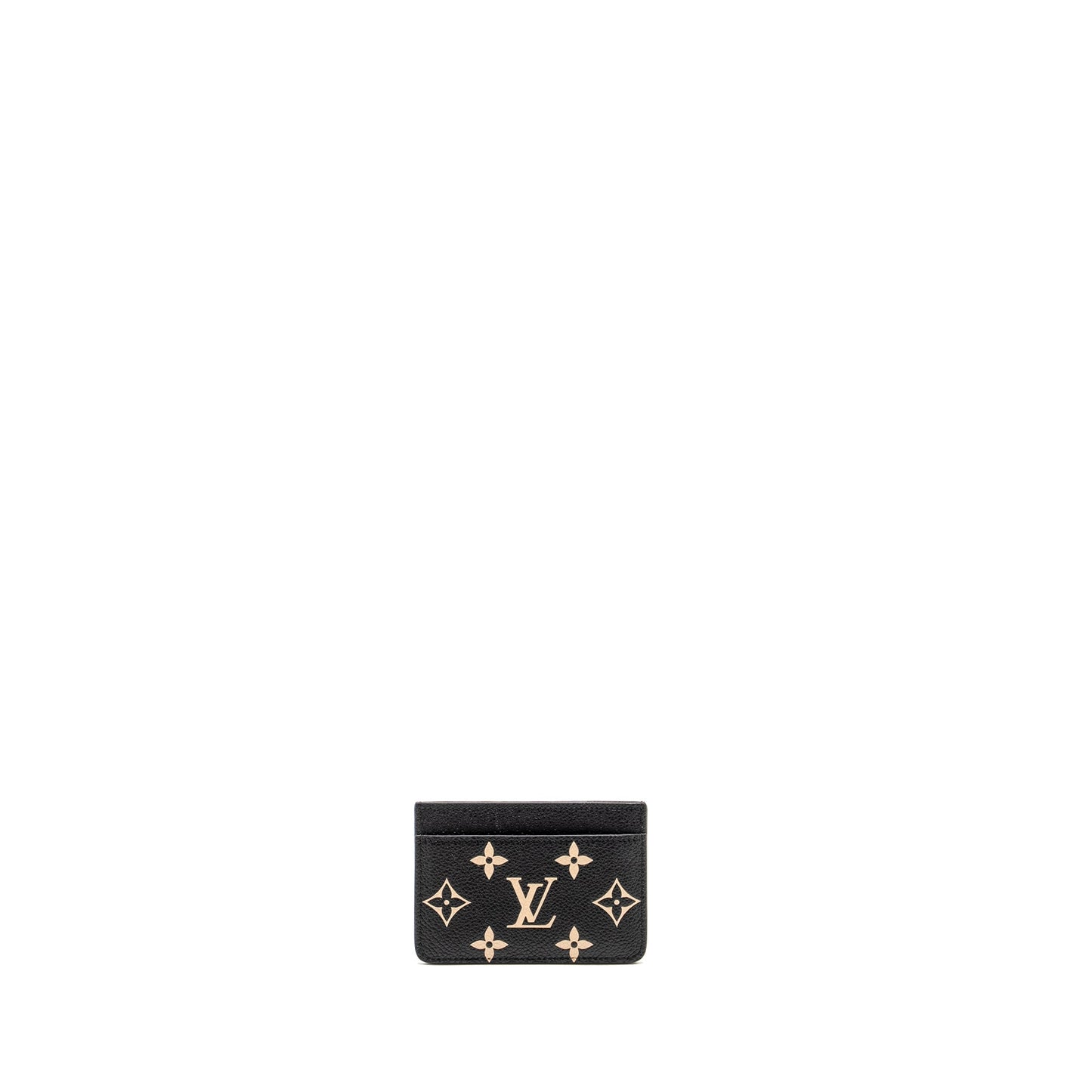 Louis Vuitton Card Holder Bicolour Monogram Empreinte Black /Beige