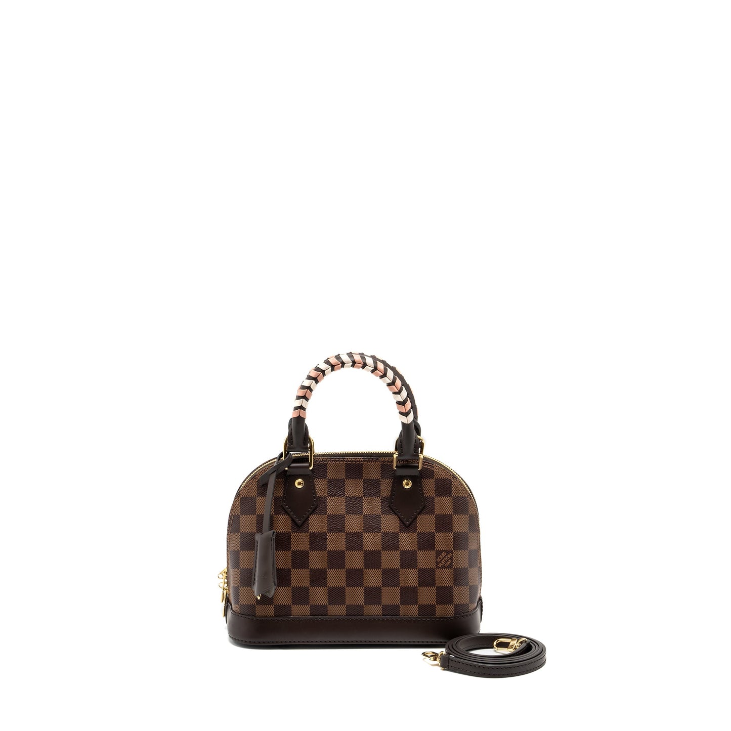Louis Vuitton Alma with Braided Handles Damier Ebene Canvas
