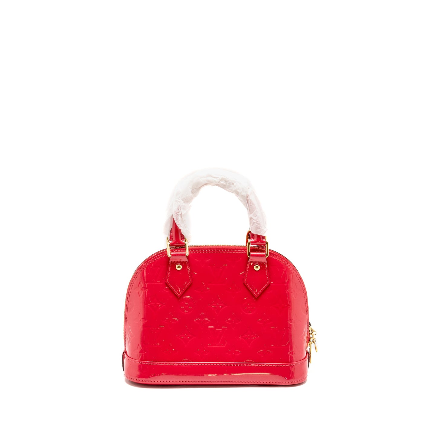 Louis Vuitton Alma Monogram Patent Red