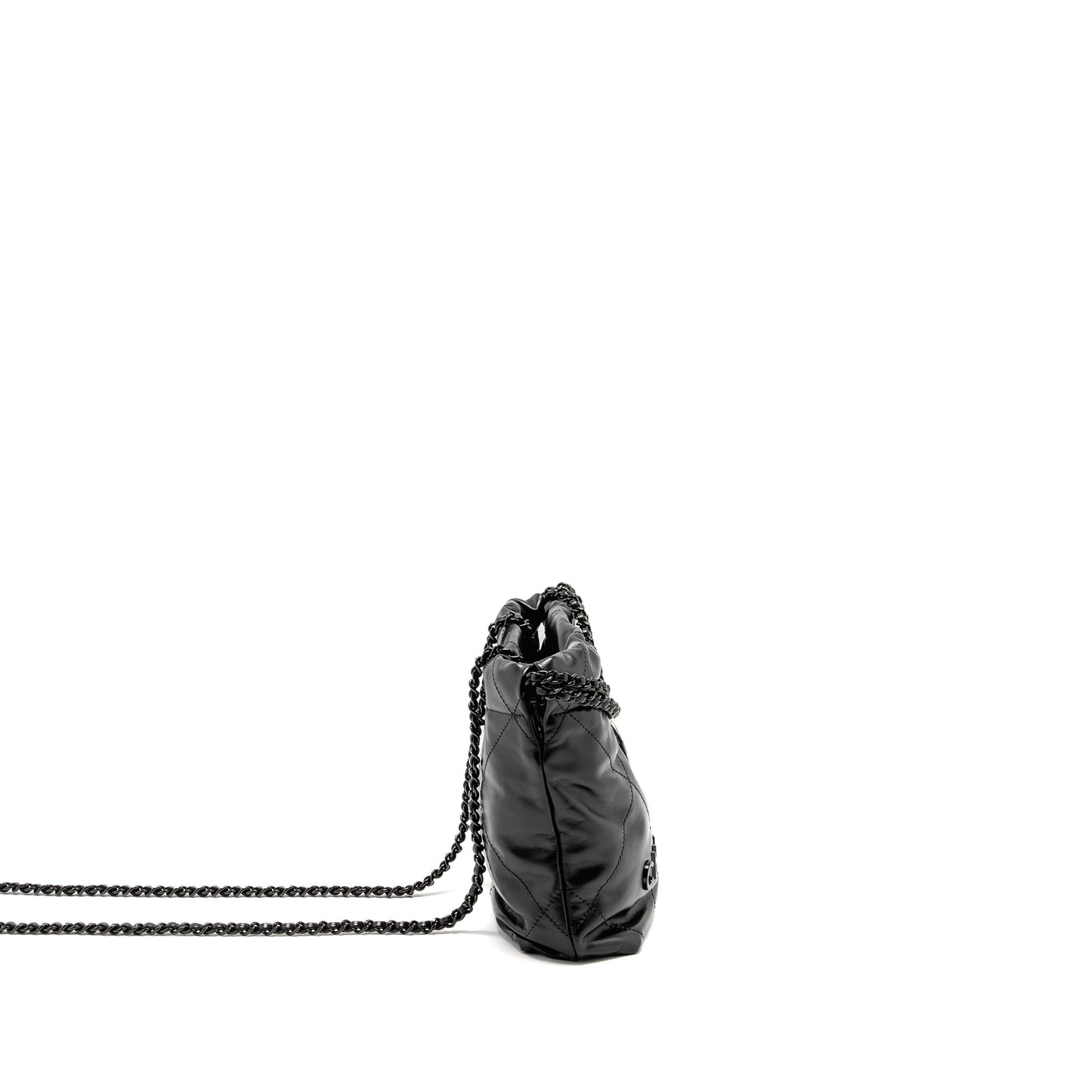 Chanel Mini 22 Bag Calfskin So Black (Microchip)