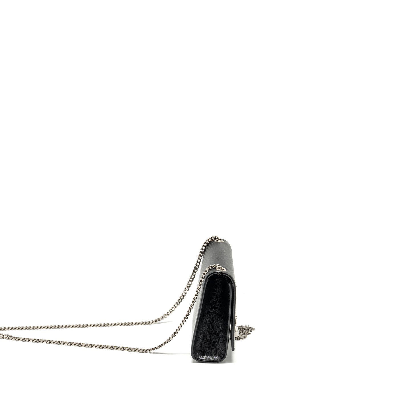 SAINT LAURENT / Kate Medium Chain Purse With Tassel Calfskin Black