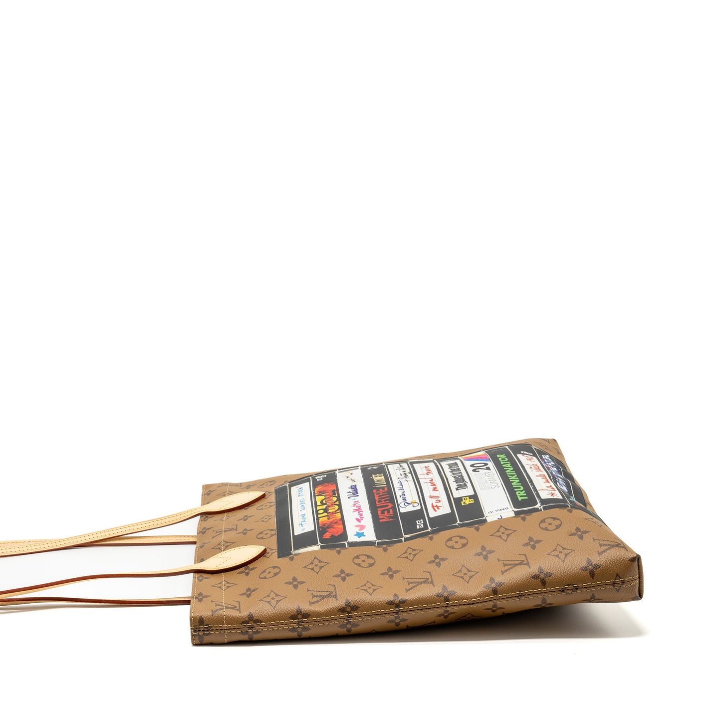 Louis Vuitton carry it tote monogram reverse canvas with print