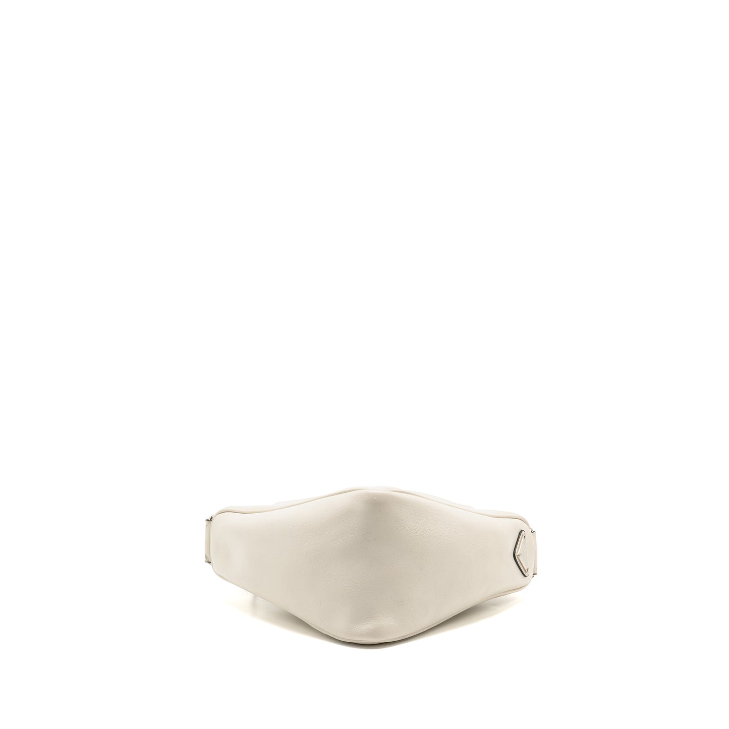 Prada Triangle Mini Purse Leather White