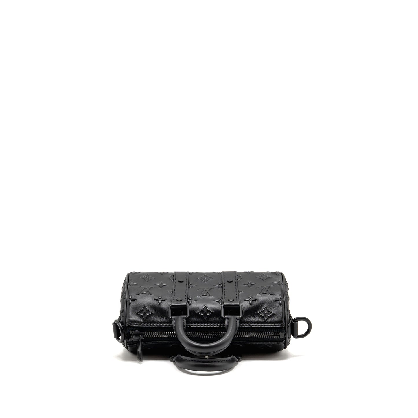 Louis Vuitton Keepall Monogram Seal Cowhide Leather So Black