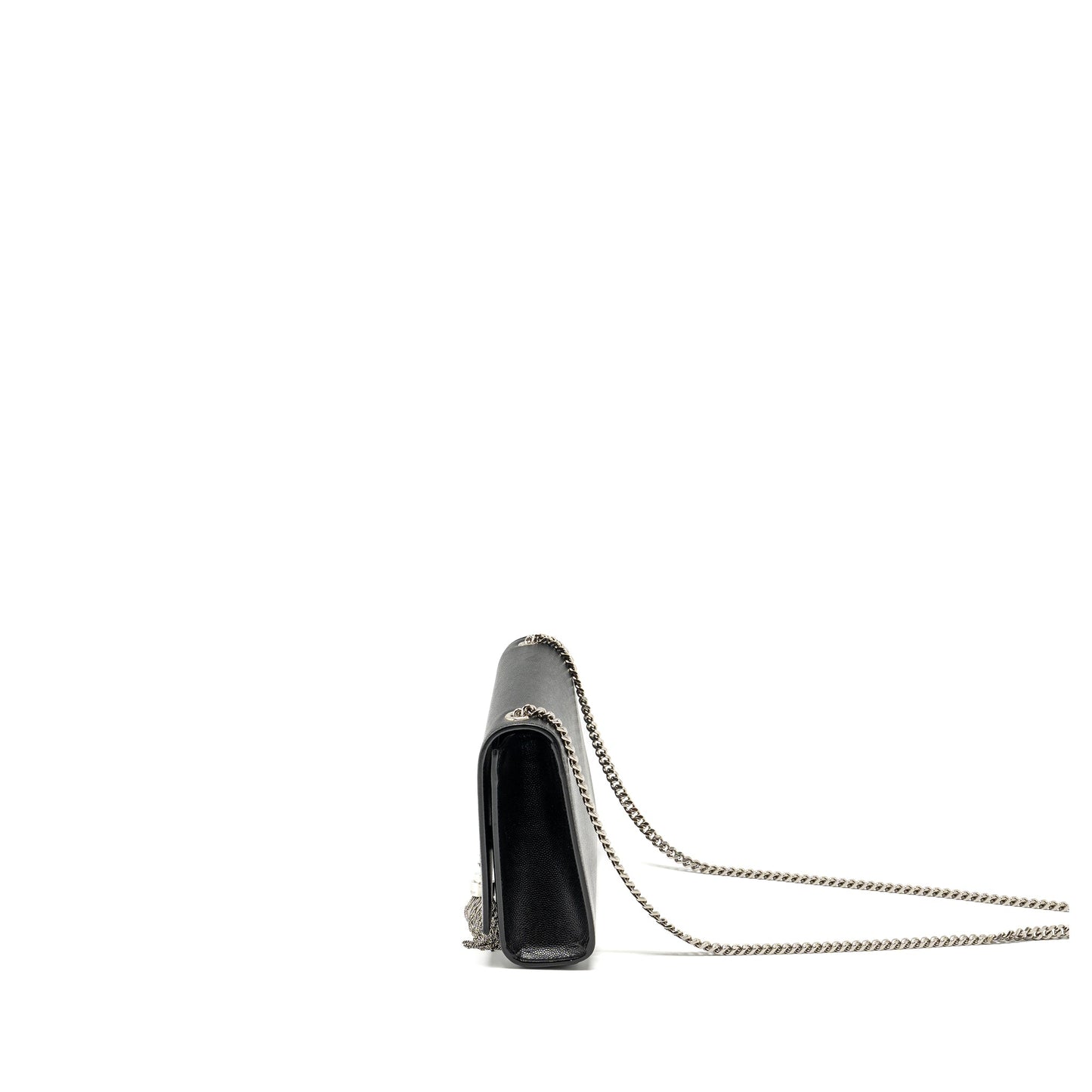 SAINT LAURENT / Kate Medium Chain Purse With Tassel Calfskin Black