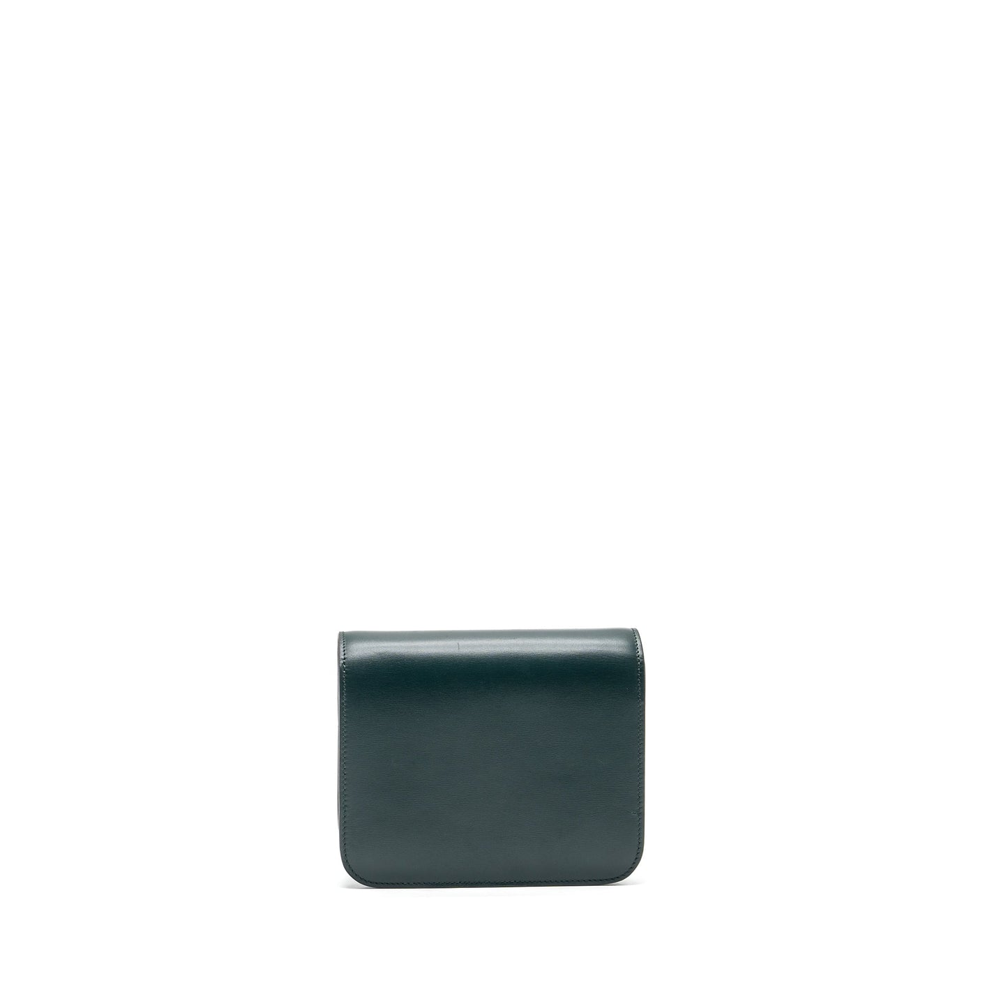 Celine Teen classic box Purse calfskin dark green
