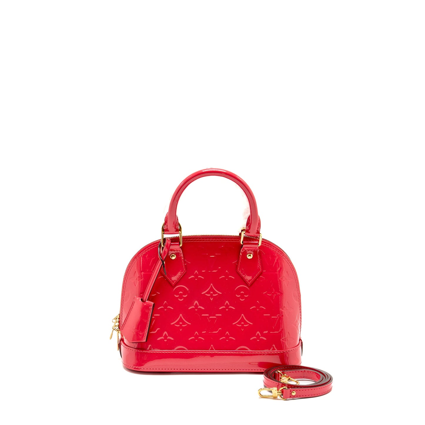 Louis Vuitton Alma Monogram Patent Red