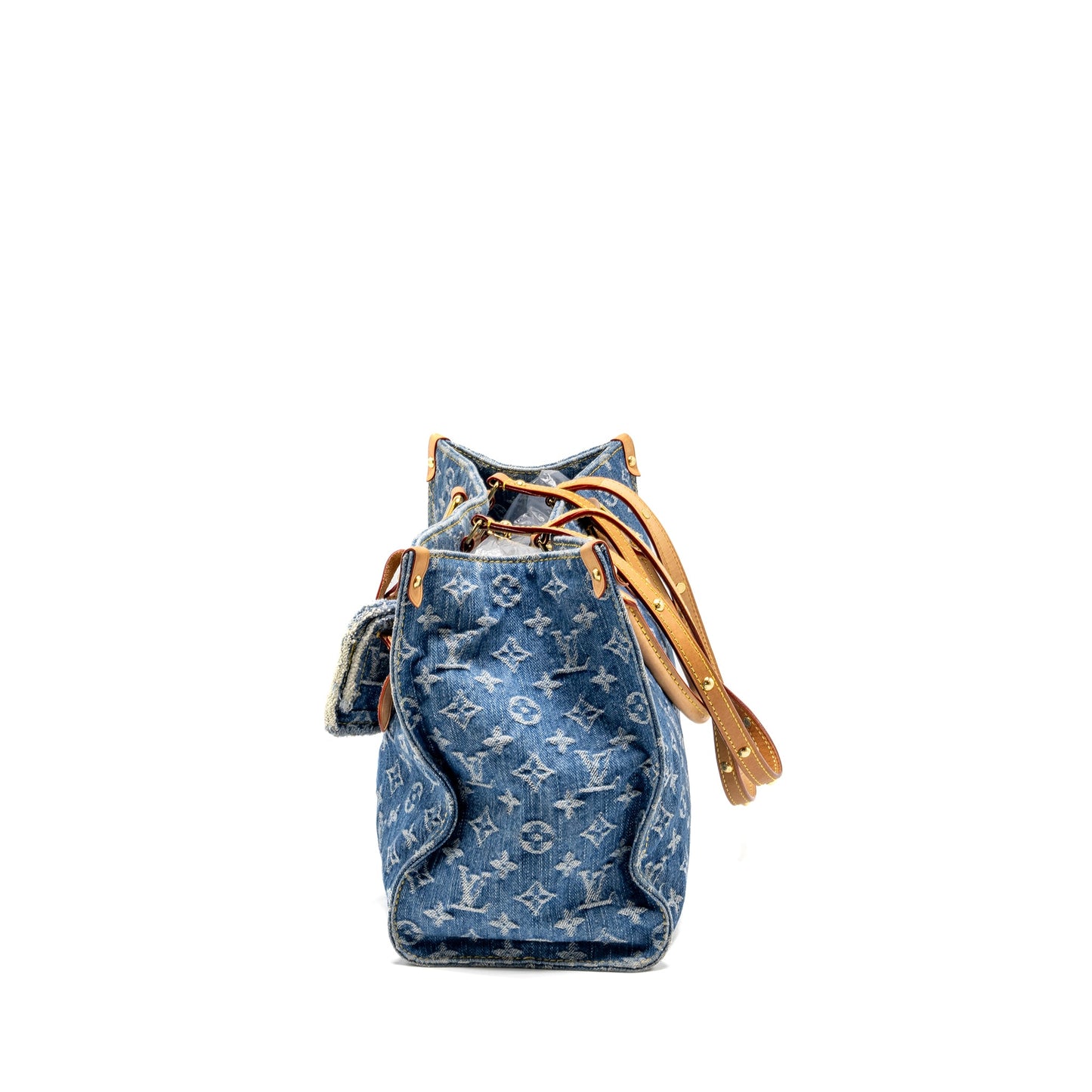 Louis Vuitton Onthego Remix Monogram Denim Blue