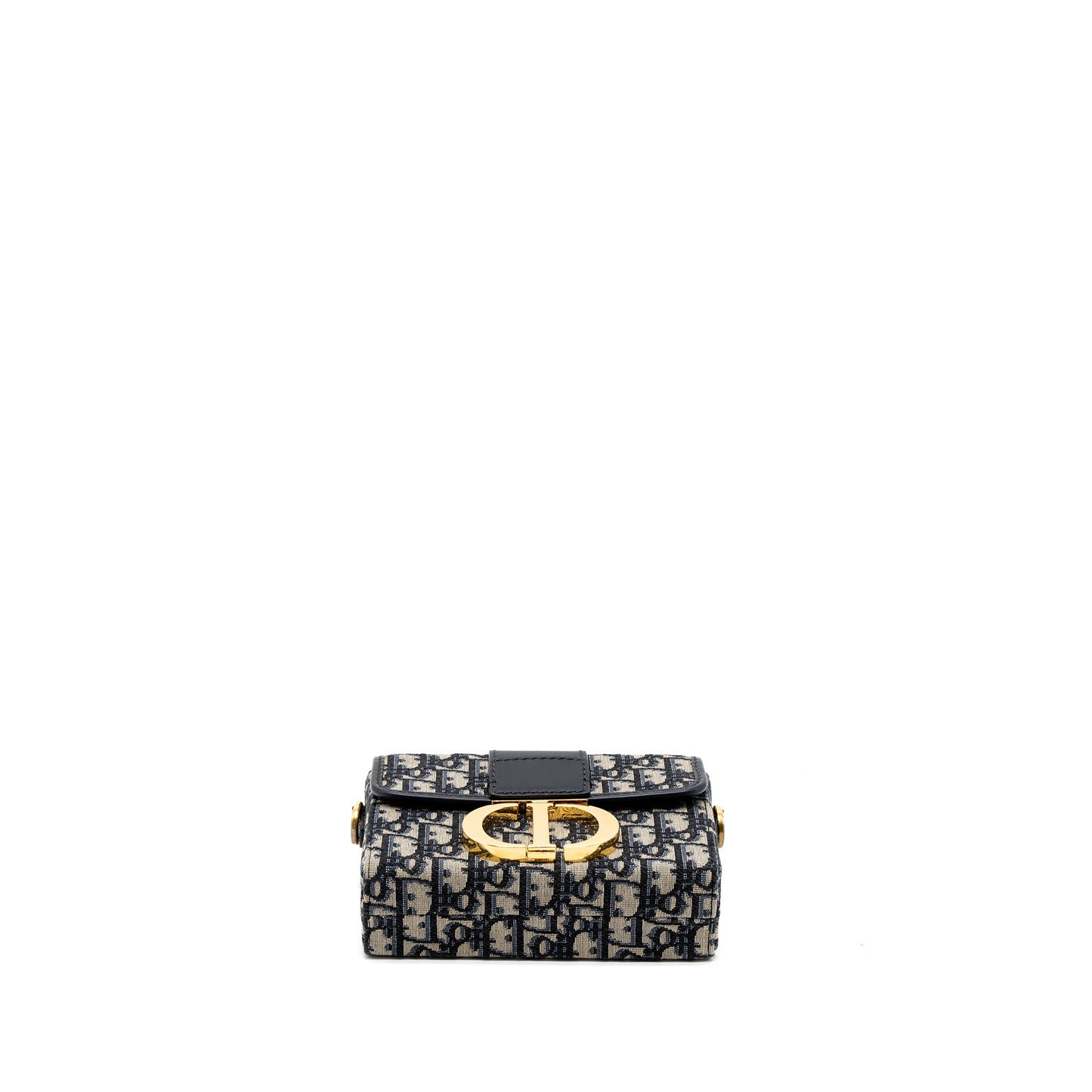 Dior 30 Montaigne Box Purse Blue Dior Oblique Jacquard