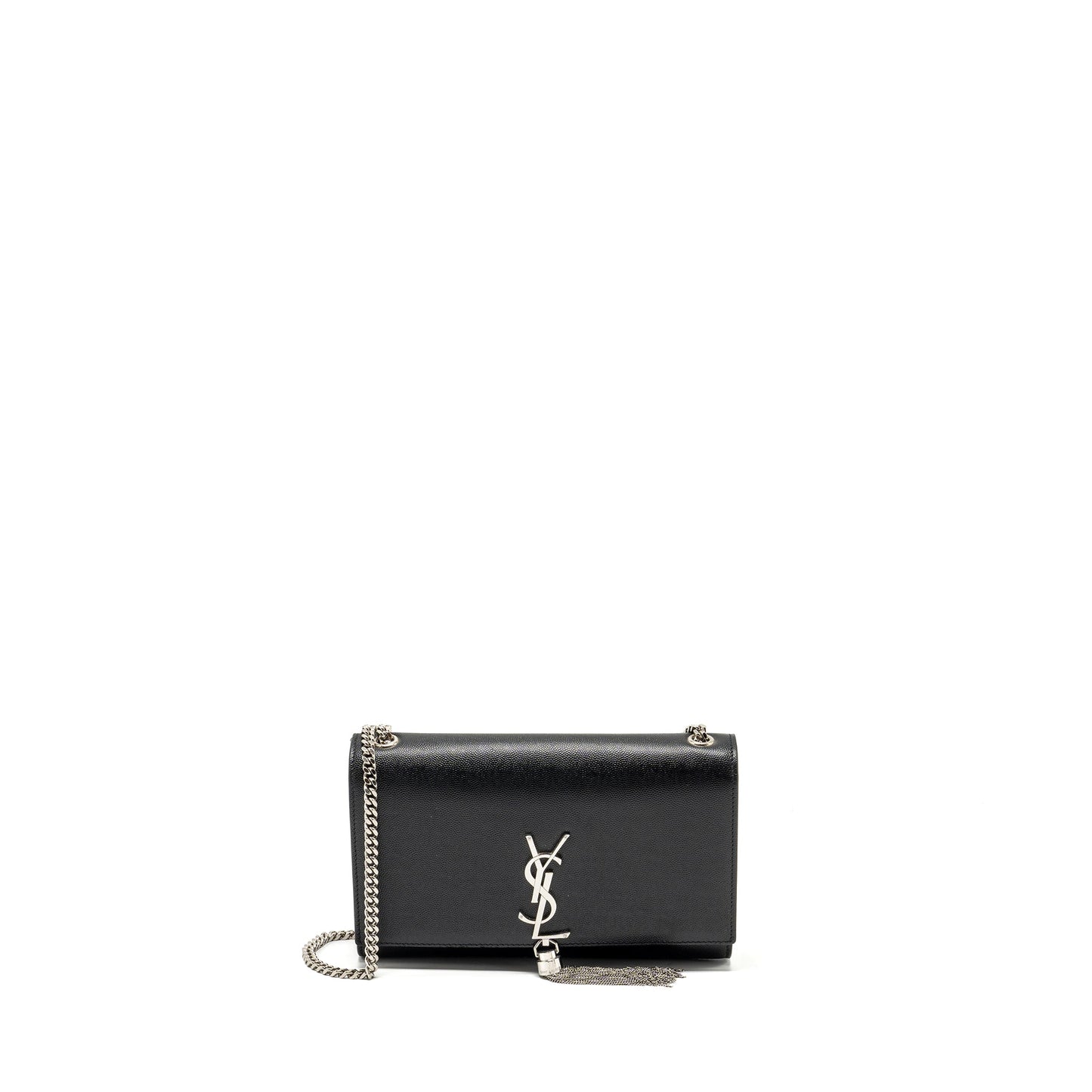 SAINT LAURENT / Kate Medium Chain Purse With Tassel Calfskin Black