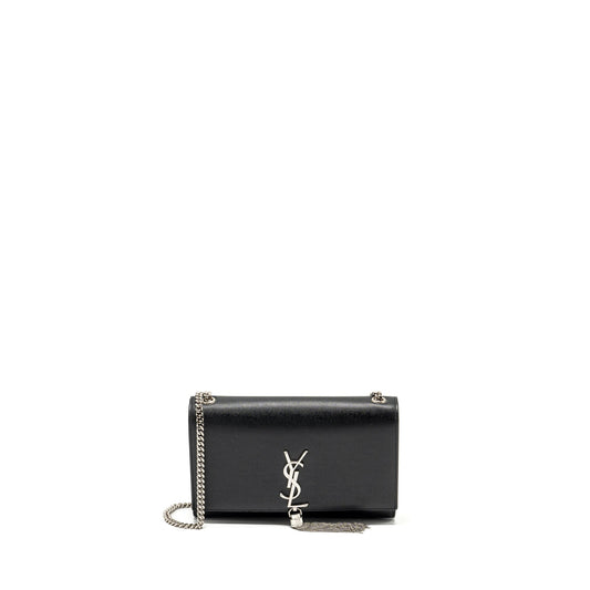 SAINT LAURENT / Kate Medium Chain Purse With Tassel Calfskin Black