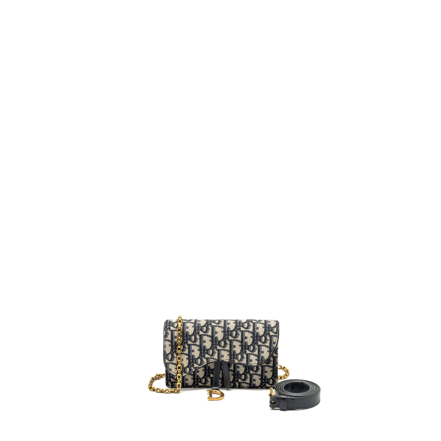 Dior saddle belt pouch oblique Jacquard canvas blue